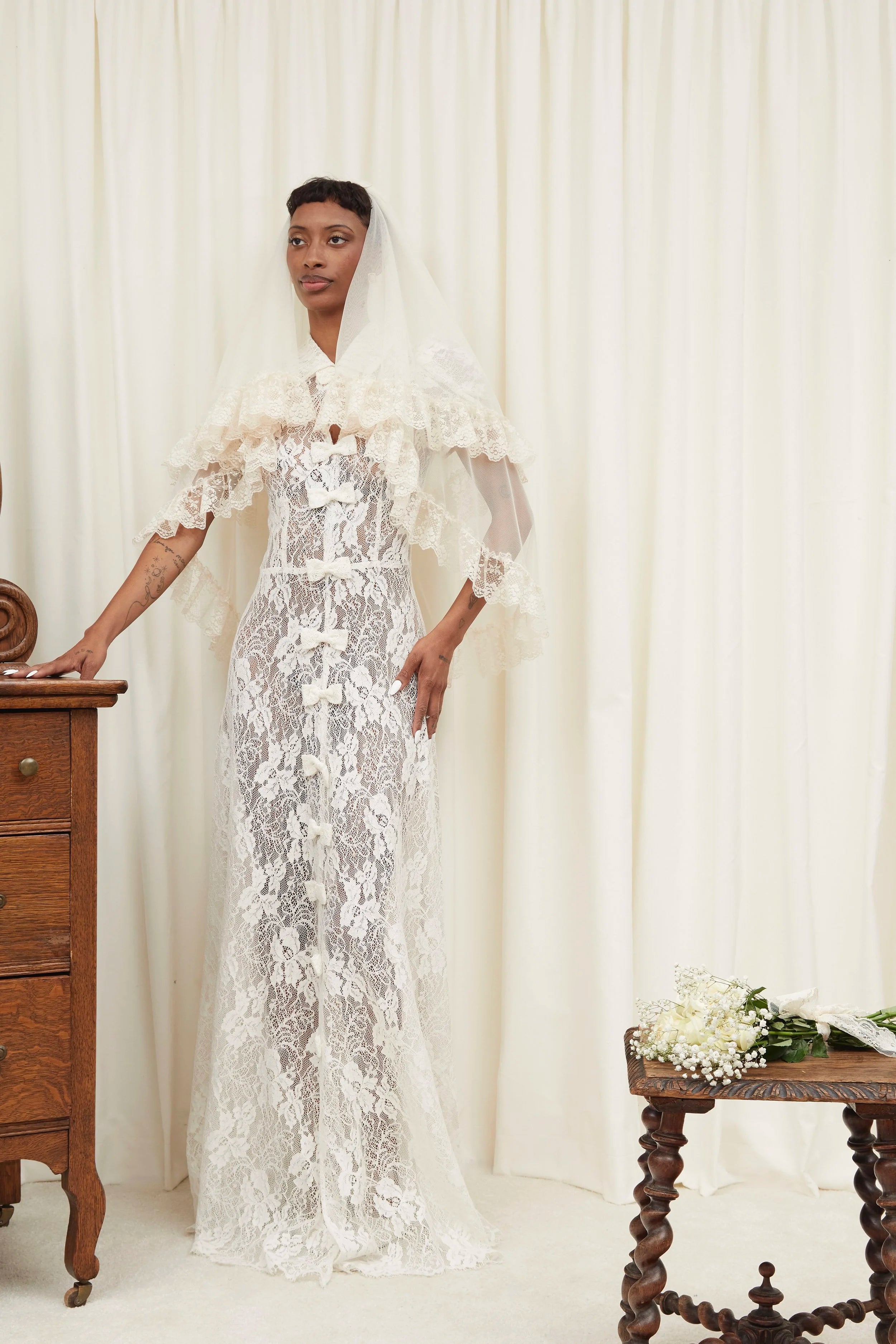 Dorris French Lace Gown