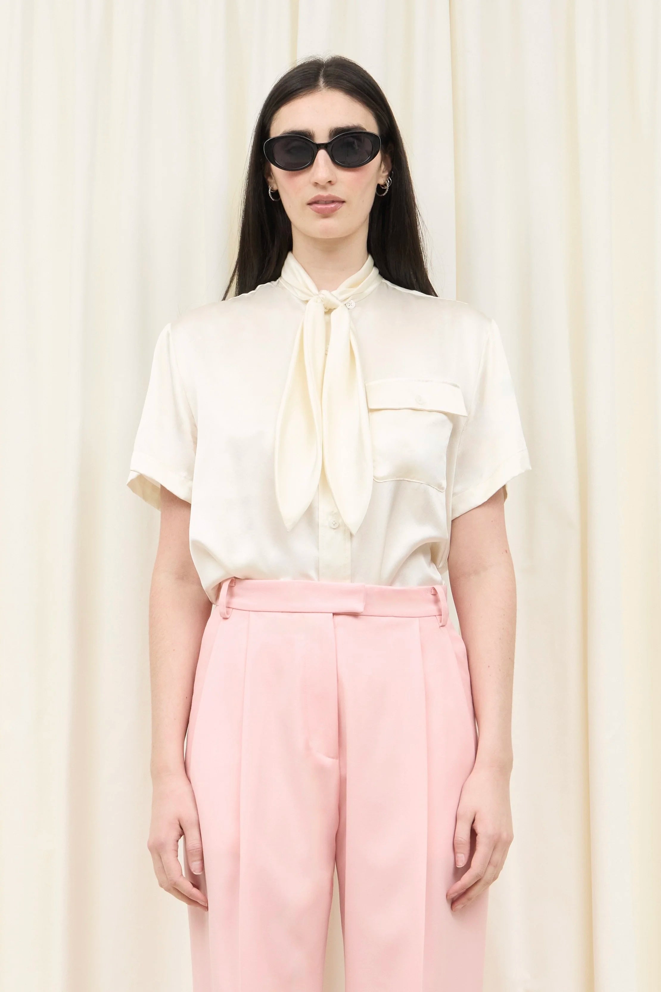 Luther Silk Charmeuse Sailor Shirt