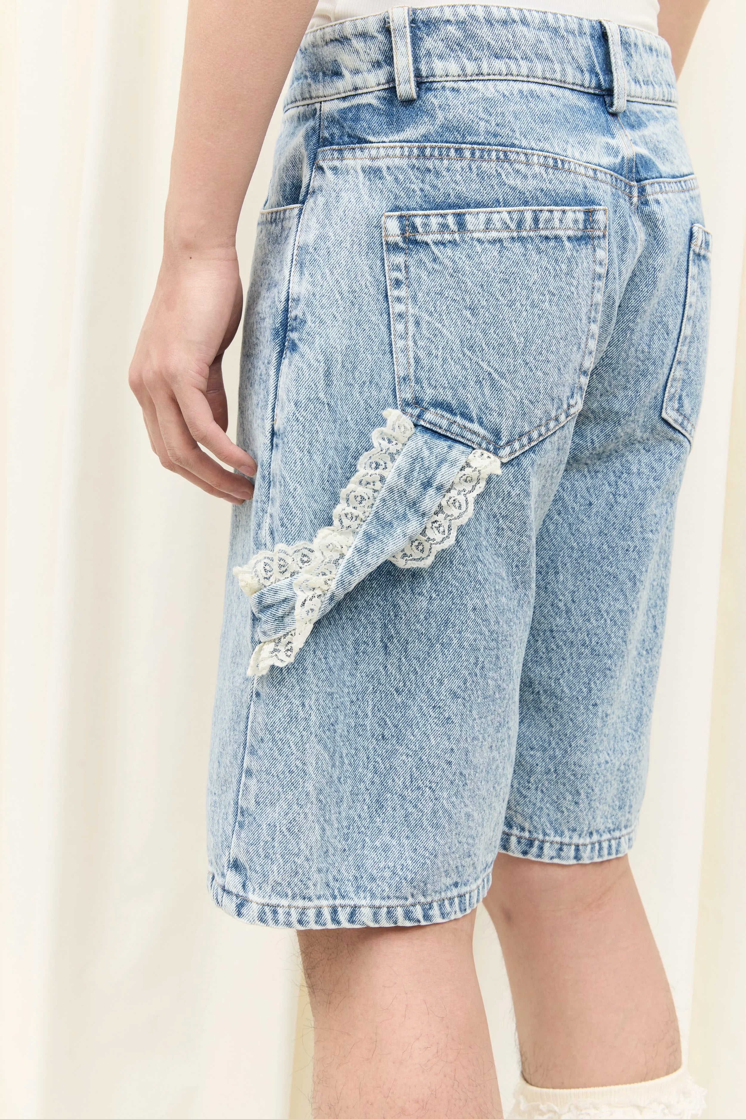 Sid Lace Carpenter Loop Jean Short