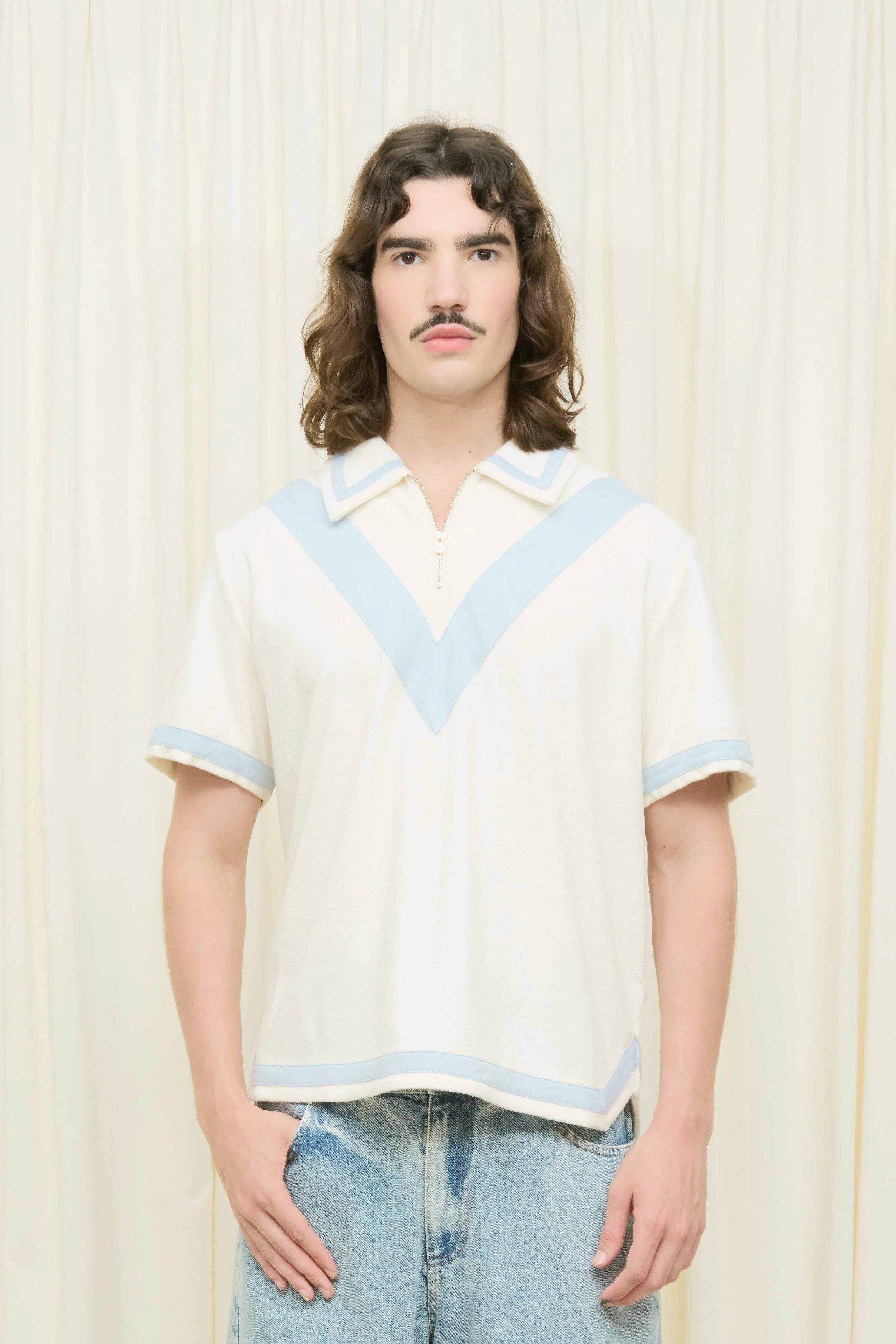 Orson Velour Quarter Zip Polo