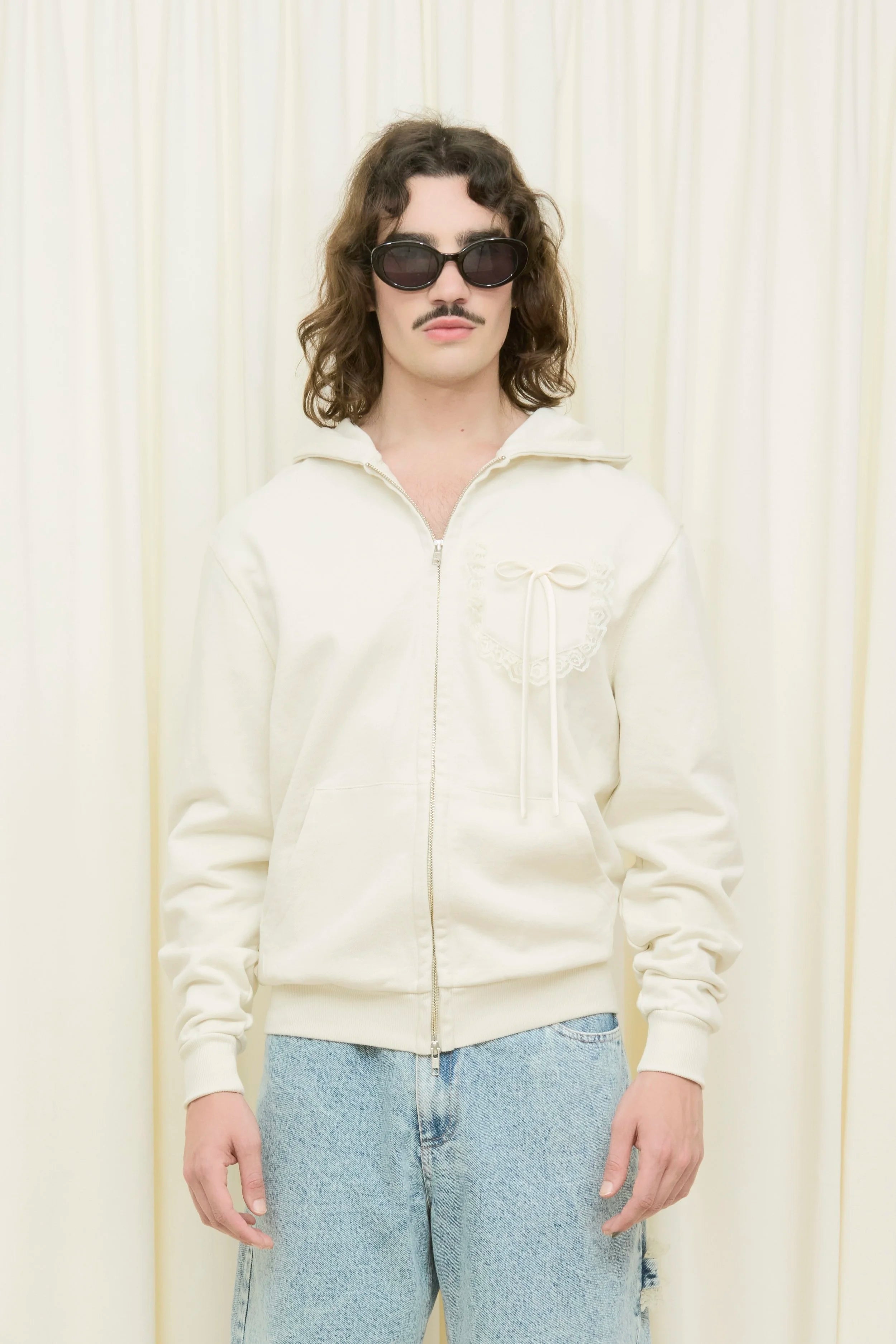 Bennett Bow Pocket Zip Up Hoodie