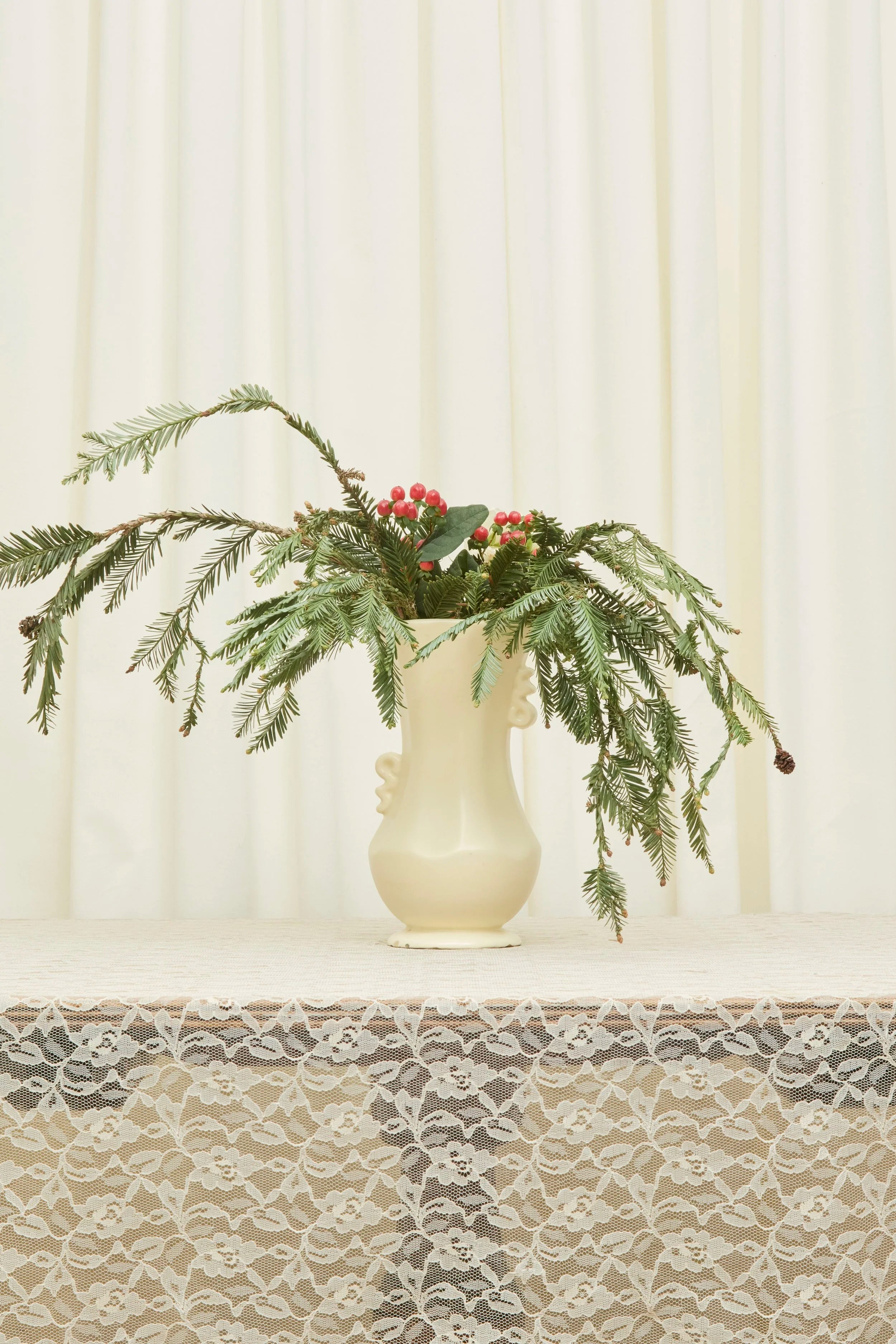 Vintage Squiggle Handle Vase