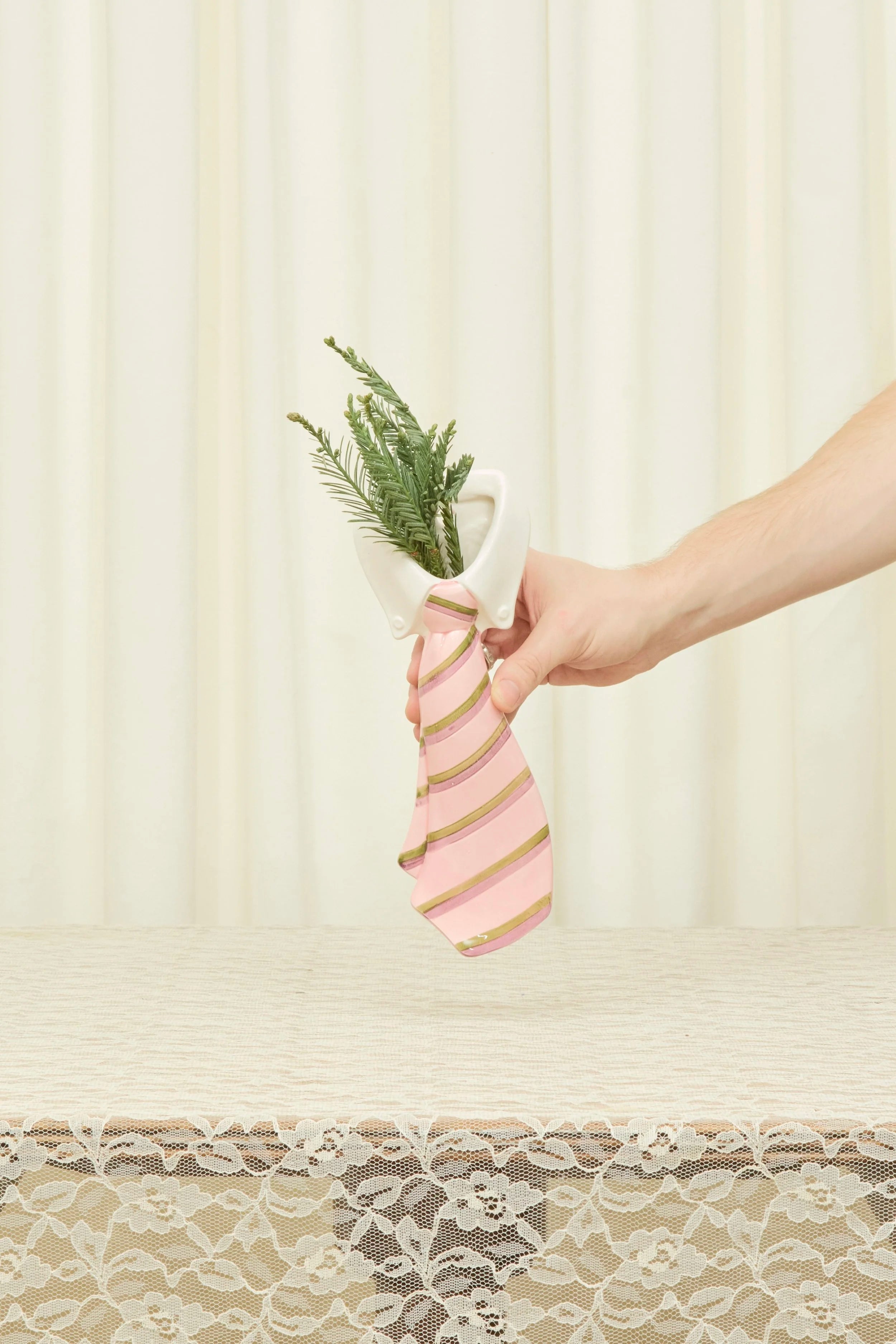 Vintage Ceramic Tie Wall Vase