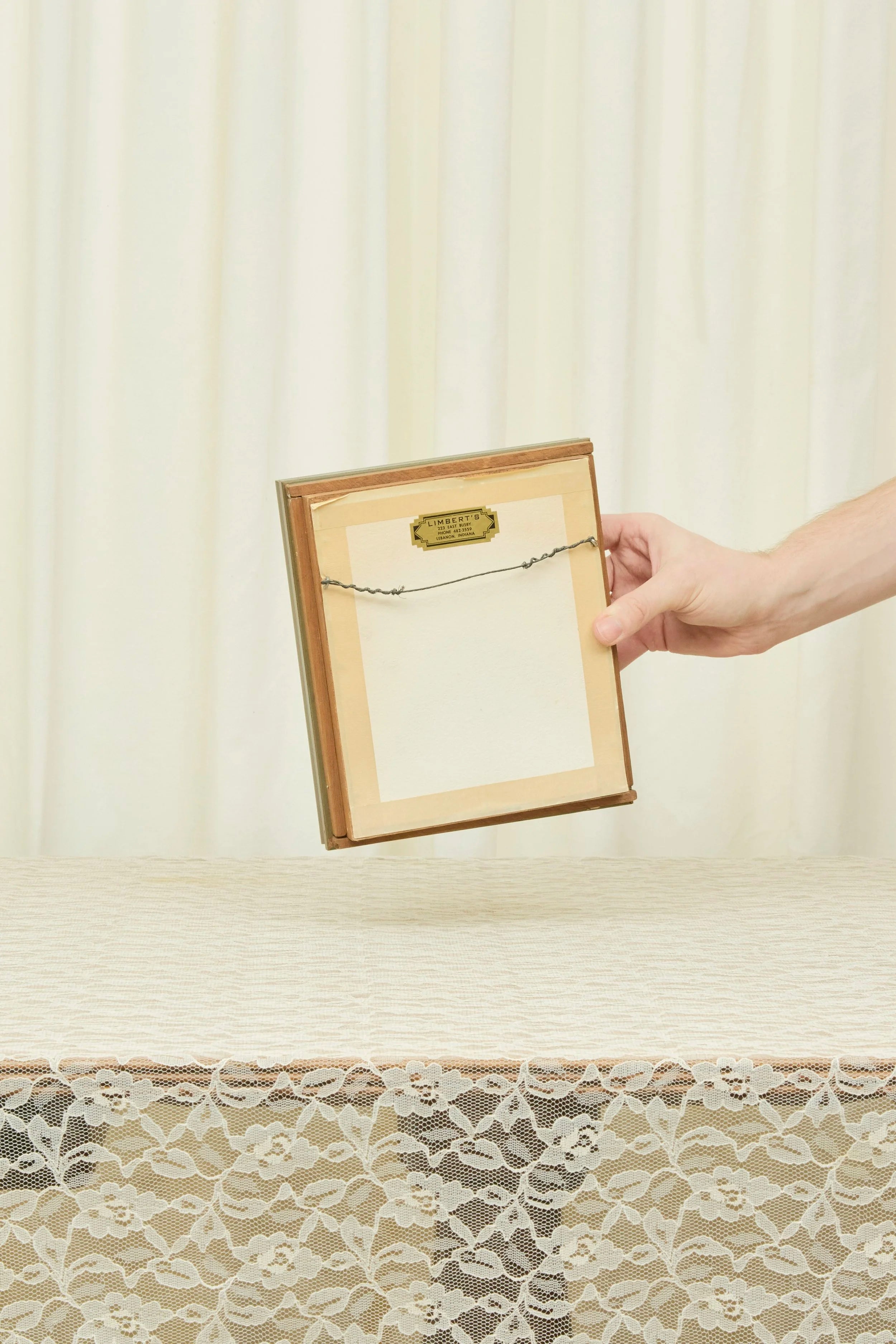 Vintage Clock Shadowbox Needlepoint