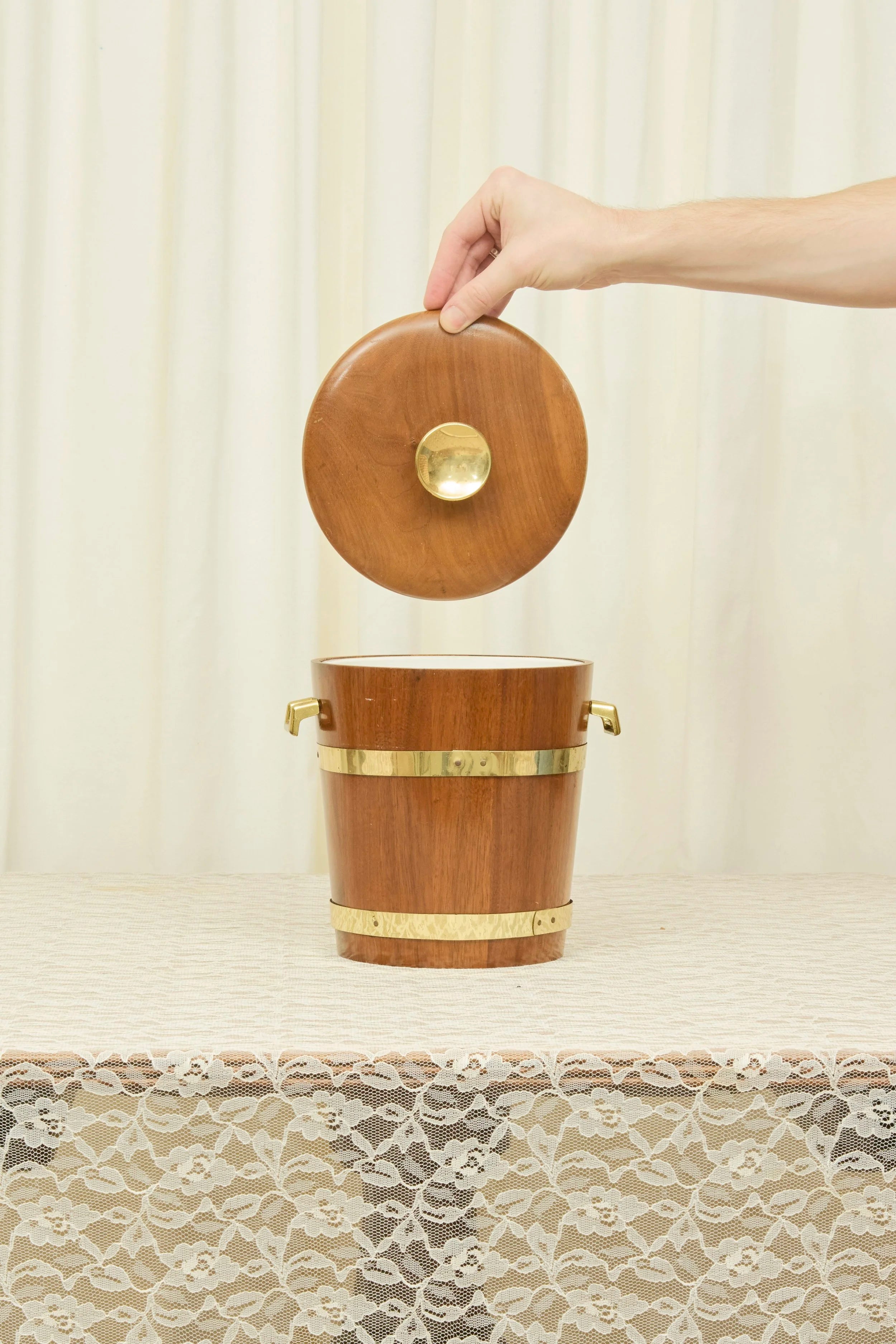 Vintage Wood Ice Bucket