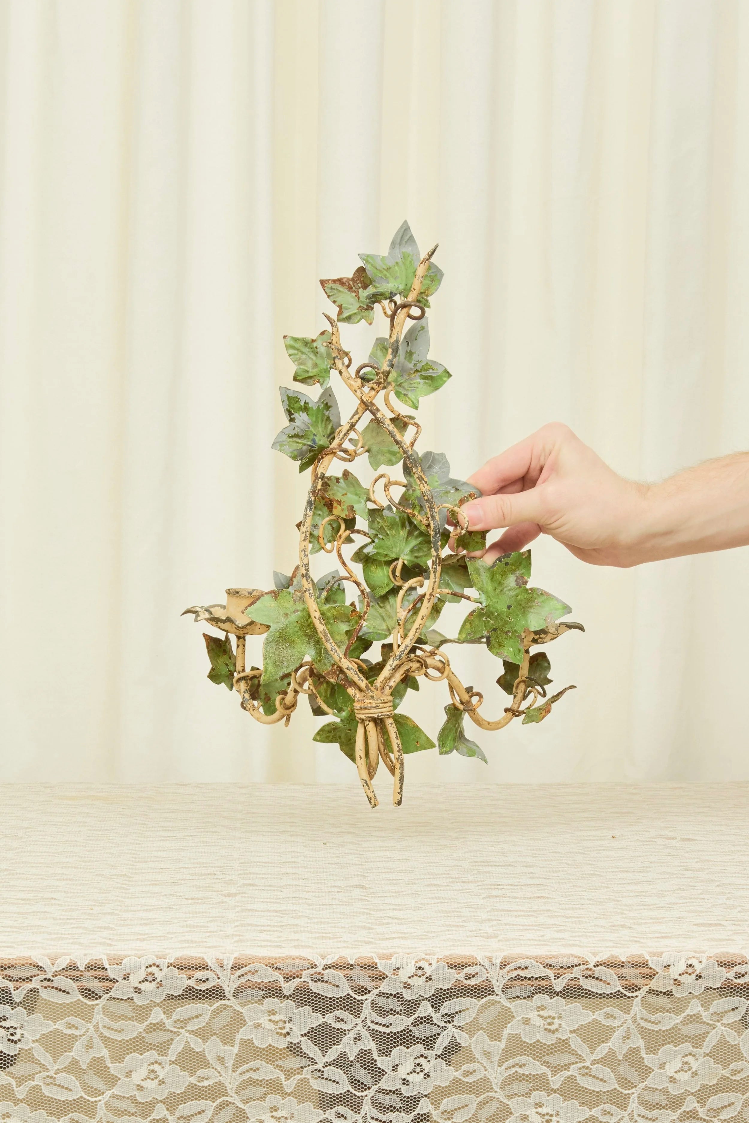 Vintage Metal Ivy Wall Sconce