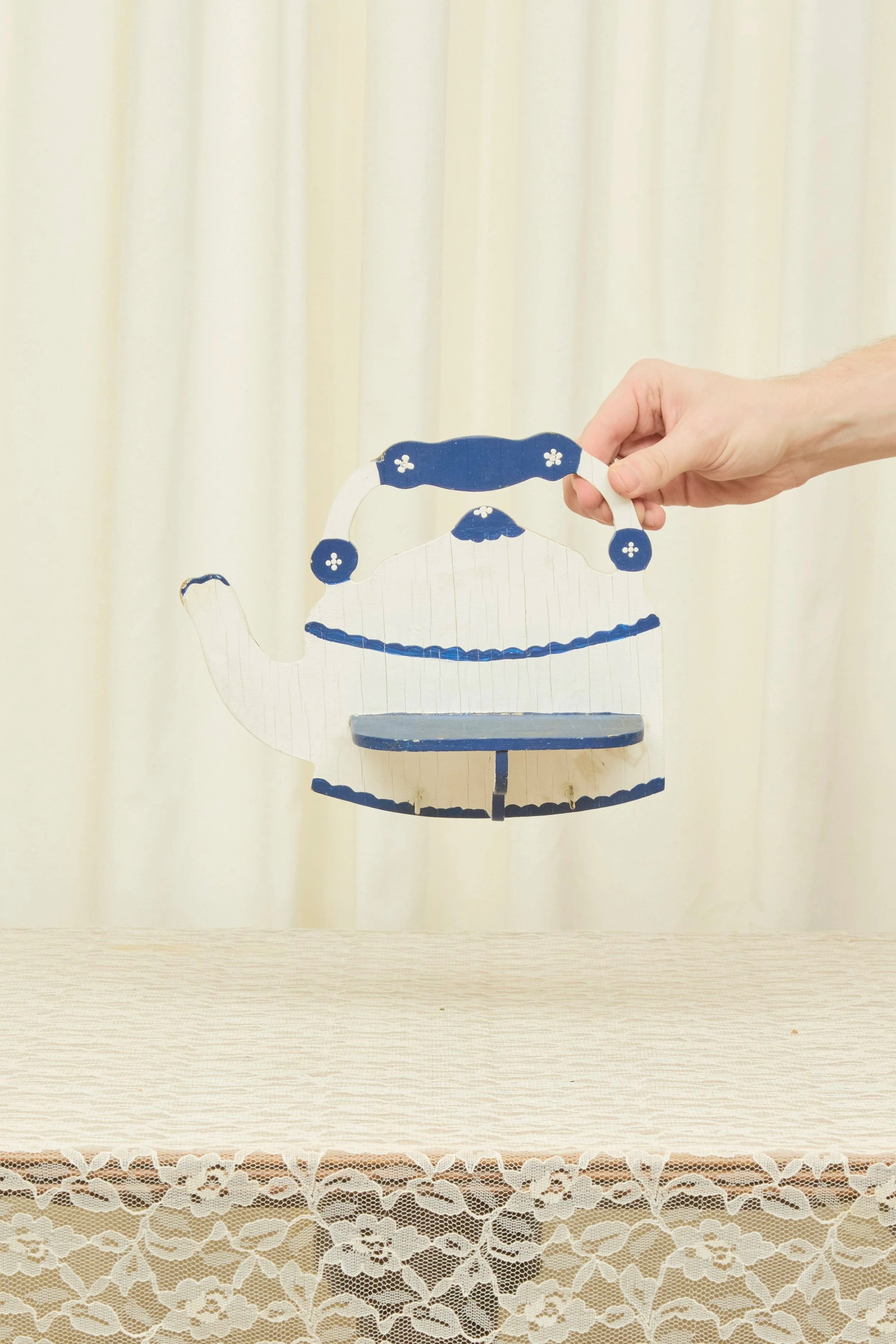 Vintage Teapot Wall Shelf/Hook