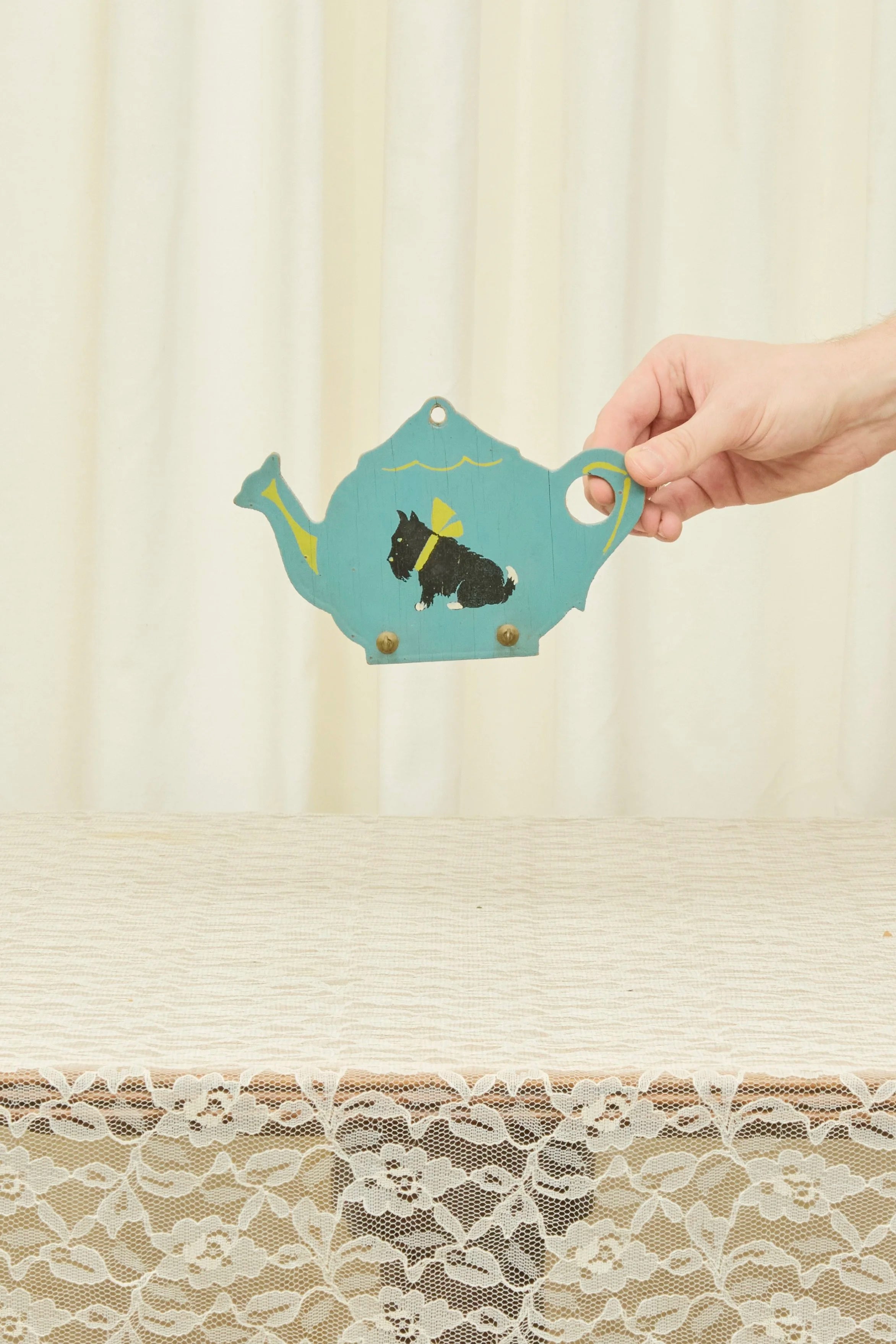 Vintage Scottie Teapot Wall Hook