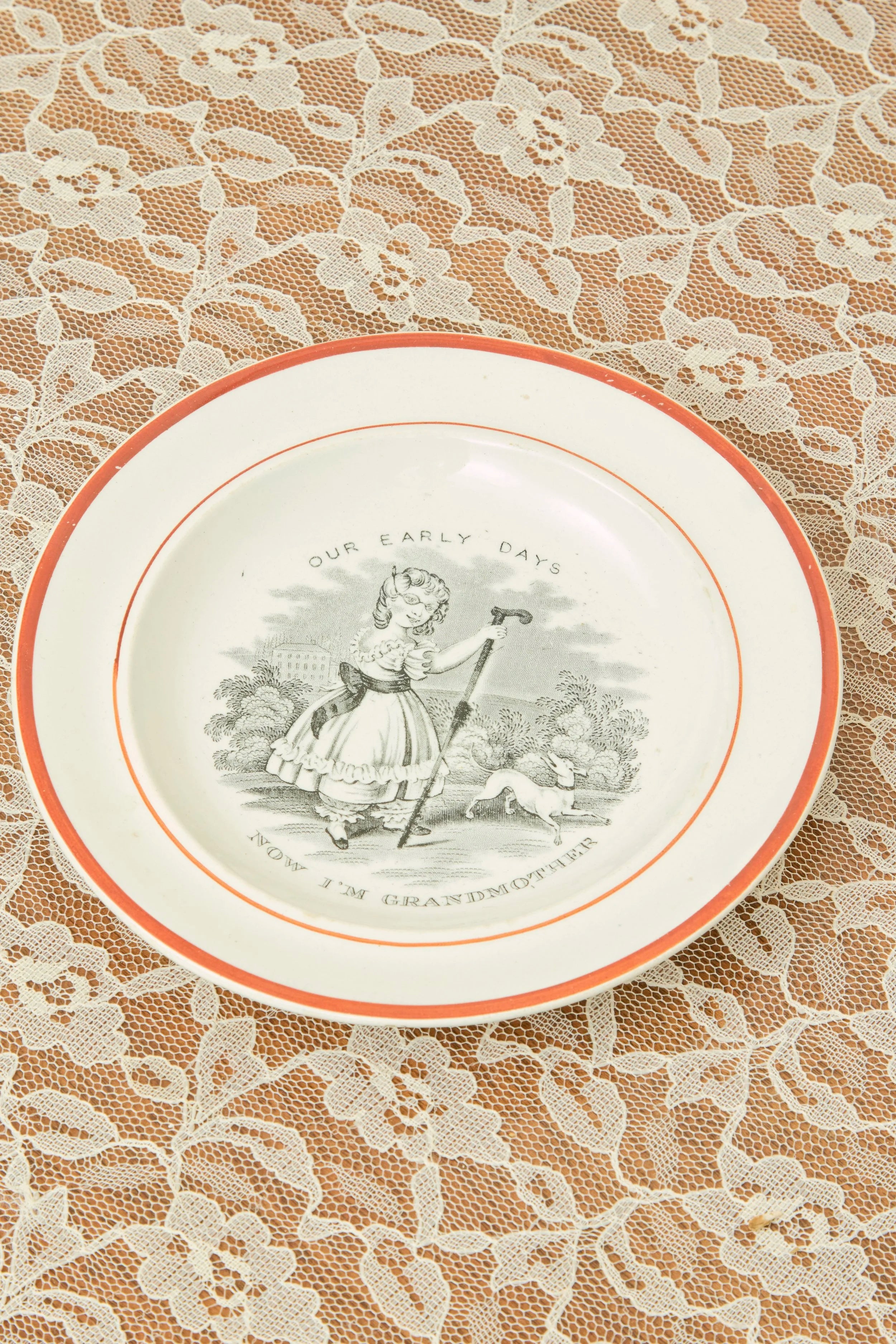 Antique "Now I'm Grandmother" Plate (1800s)