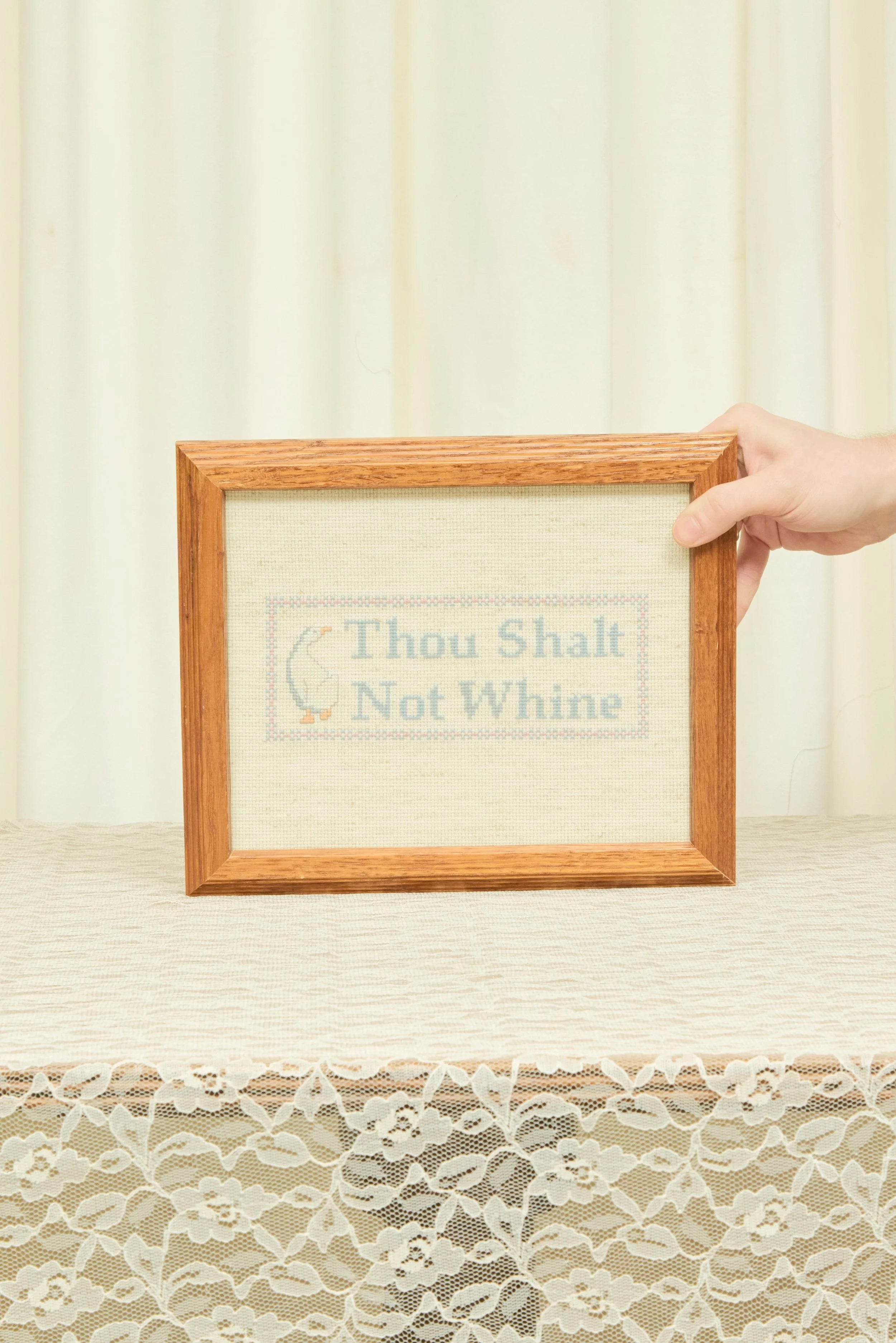 Vintage "Thou Shalt not Whine" Cross Stitch