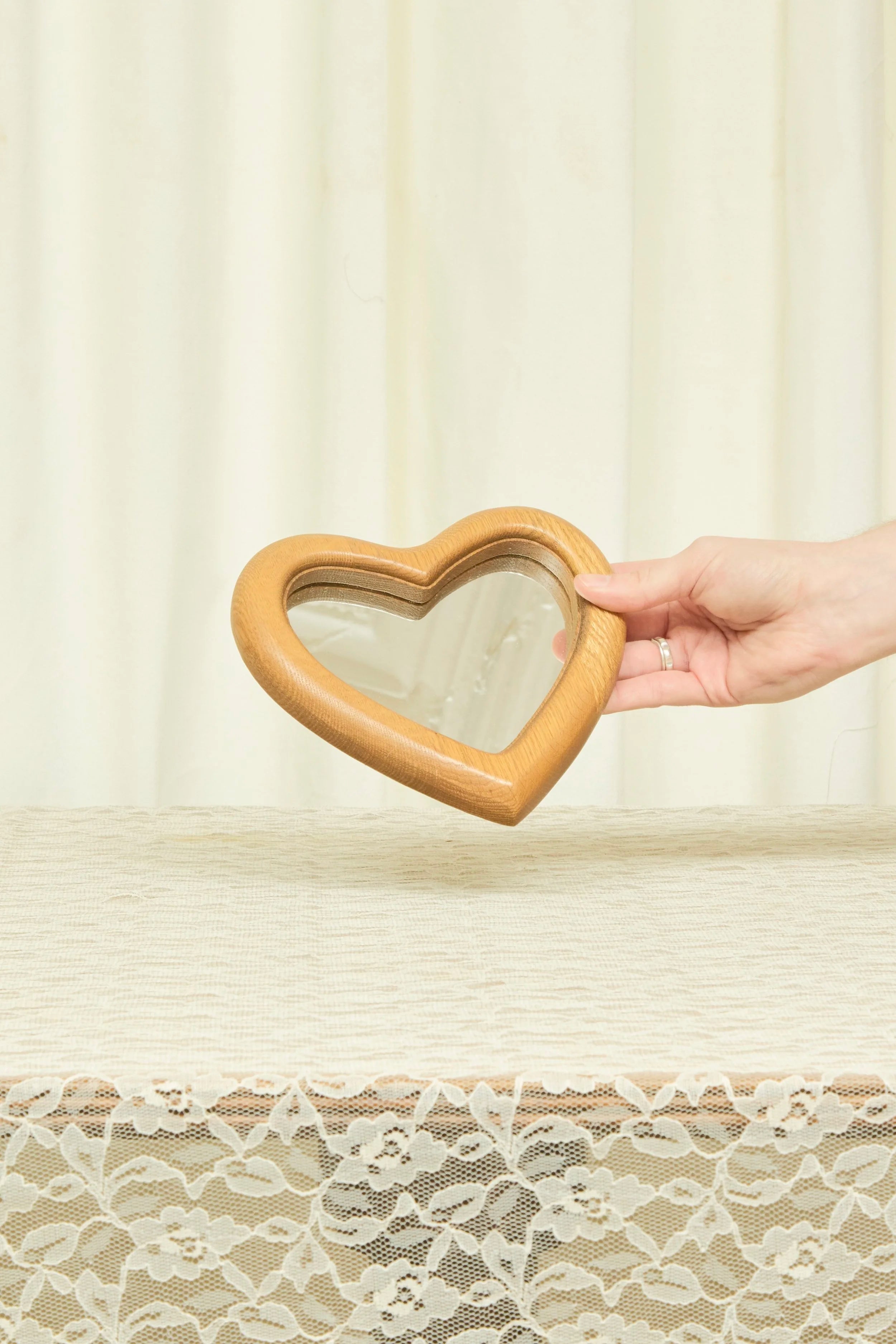 Vintage Mini Heart Mirror