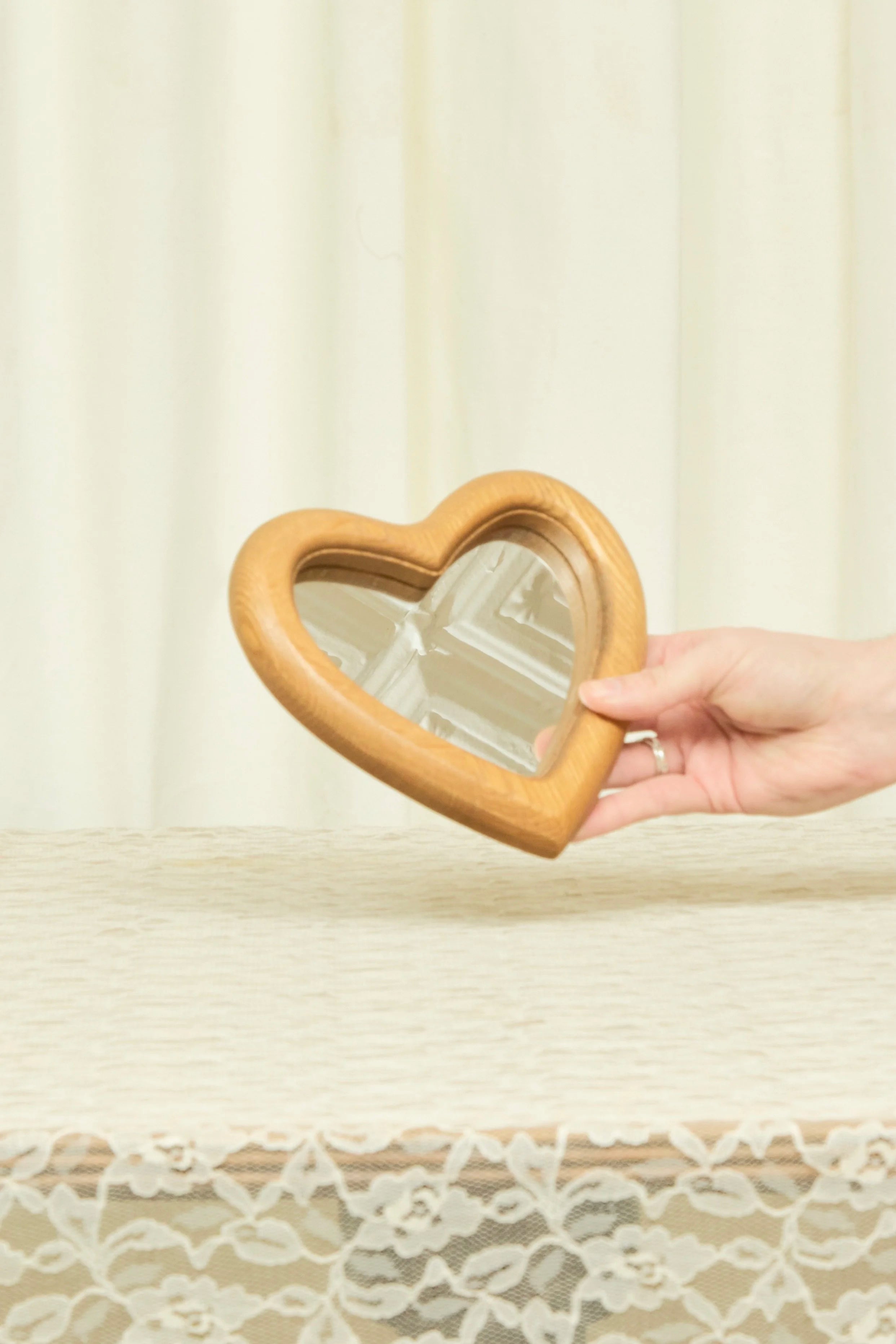 Vintage Mini Heart Mirror