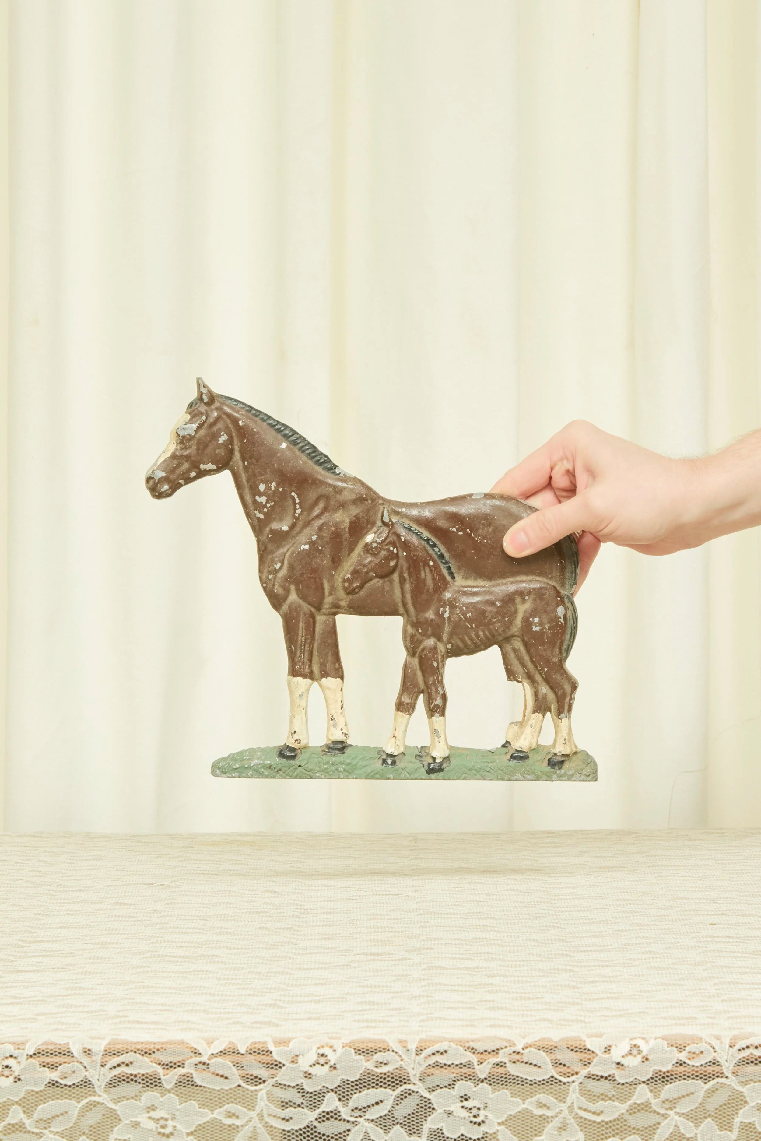 Vintage Iron Horse Wall Plaque