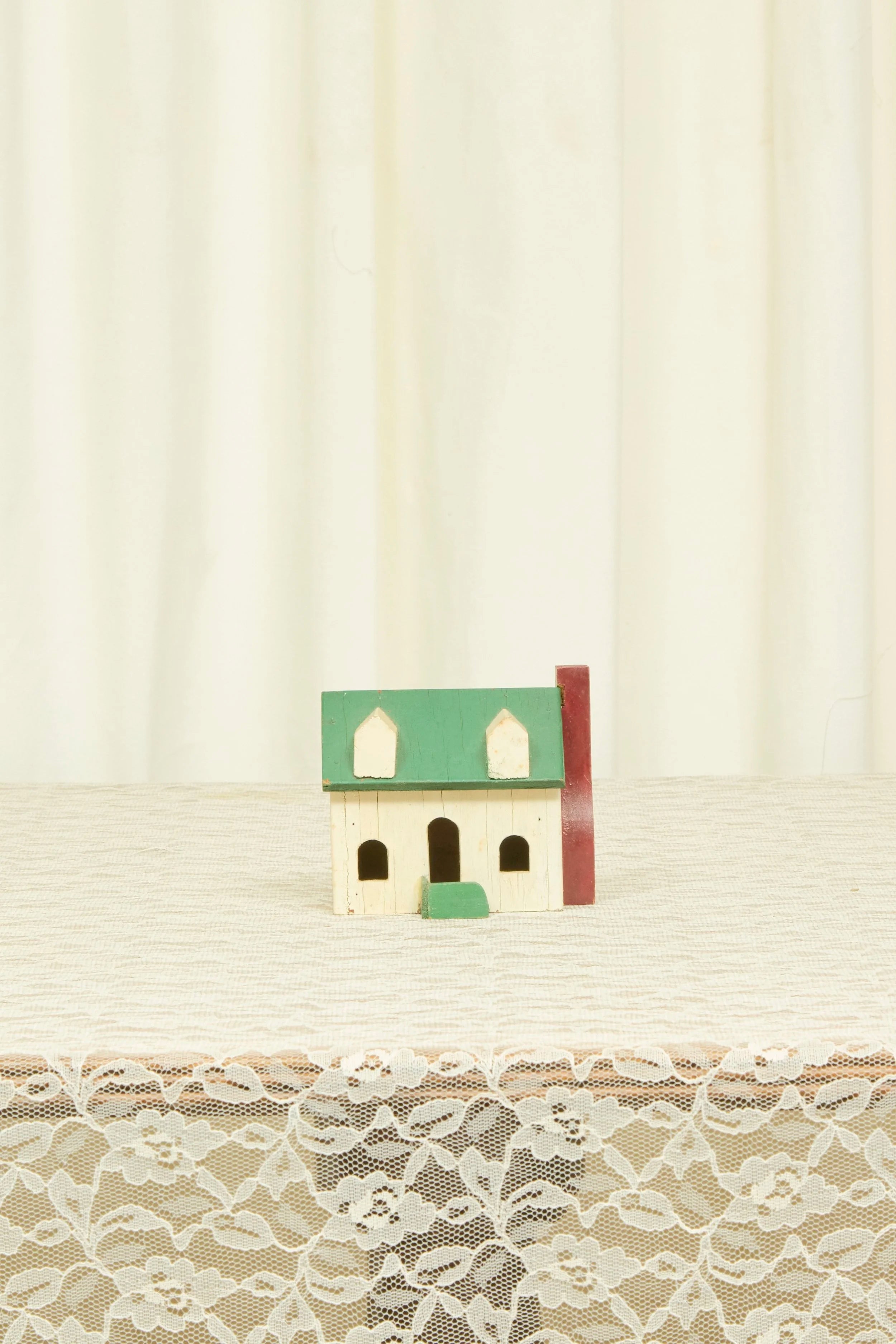 Antique Folk Art Mini Wooden House