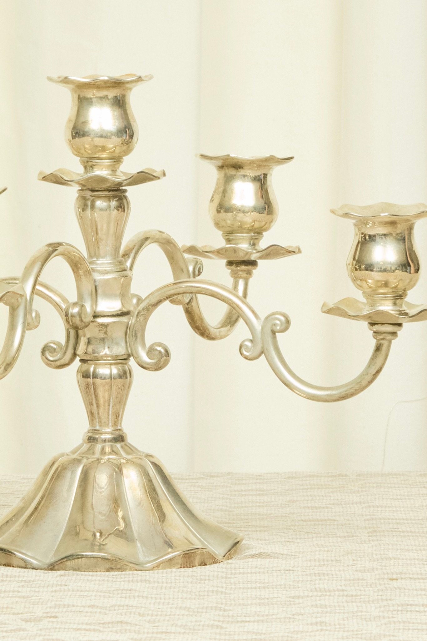 Vintage 5 Arm Silver Candelabra