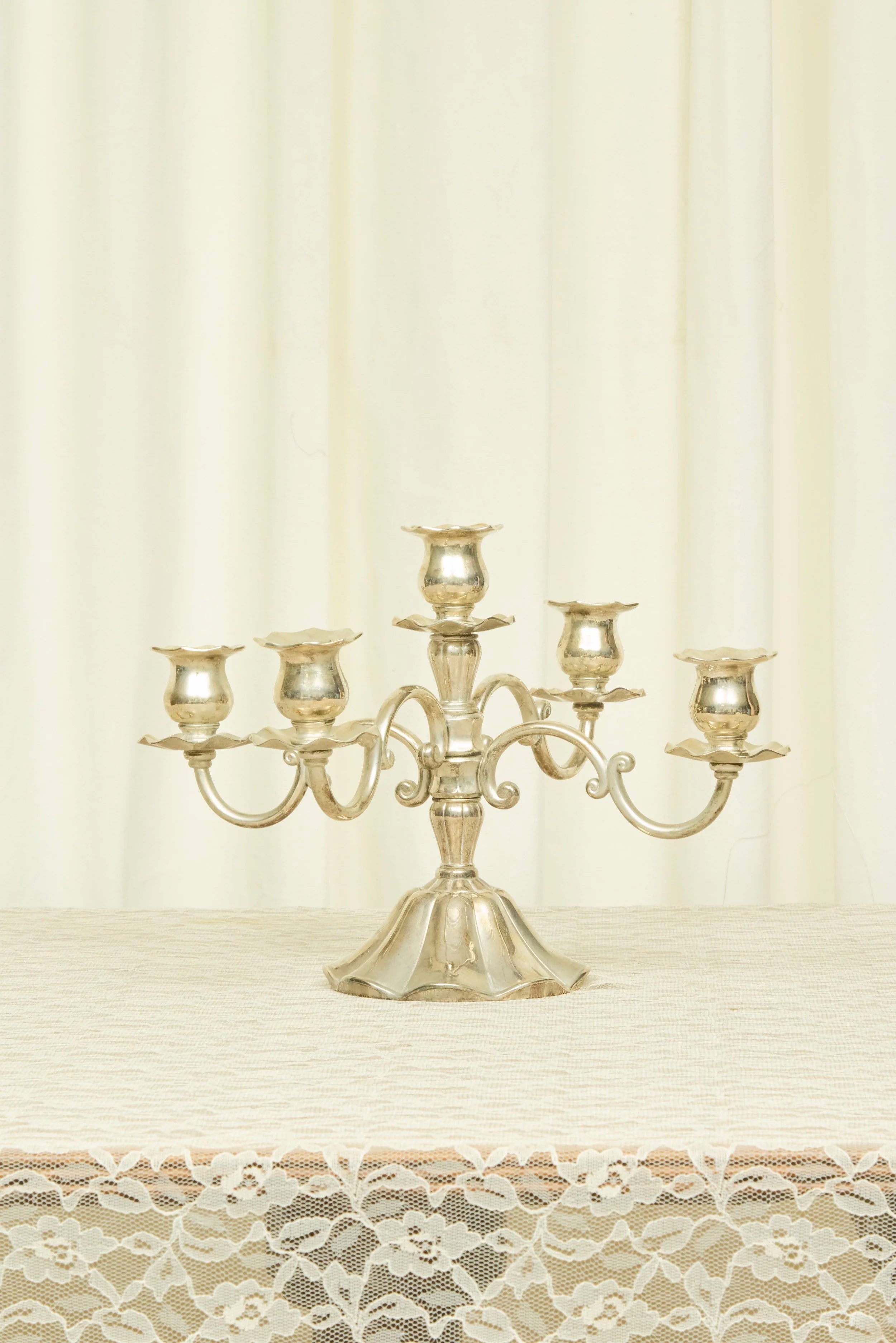 Vintage 5 Arm Silver Candelabra