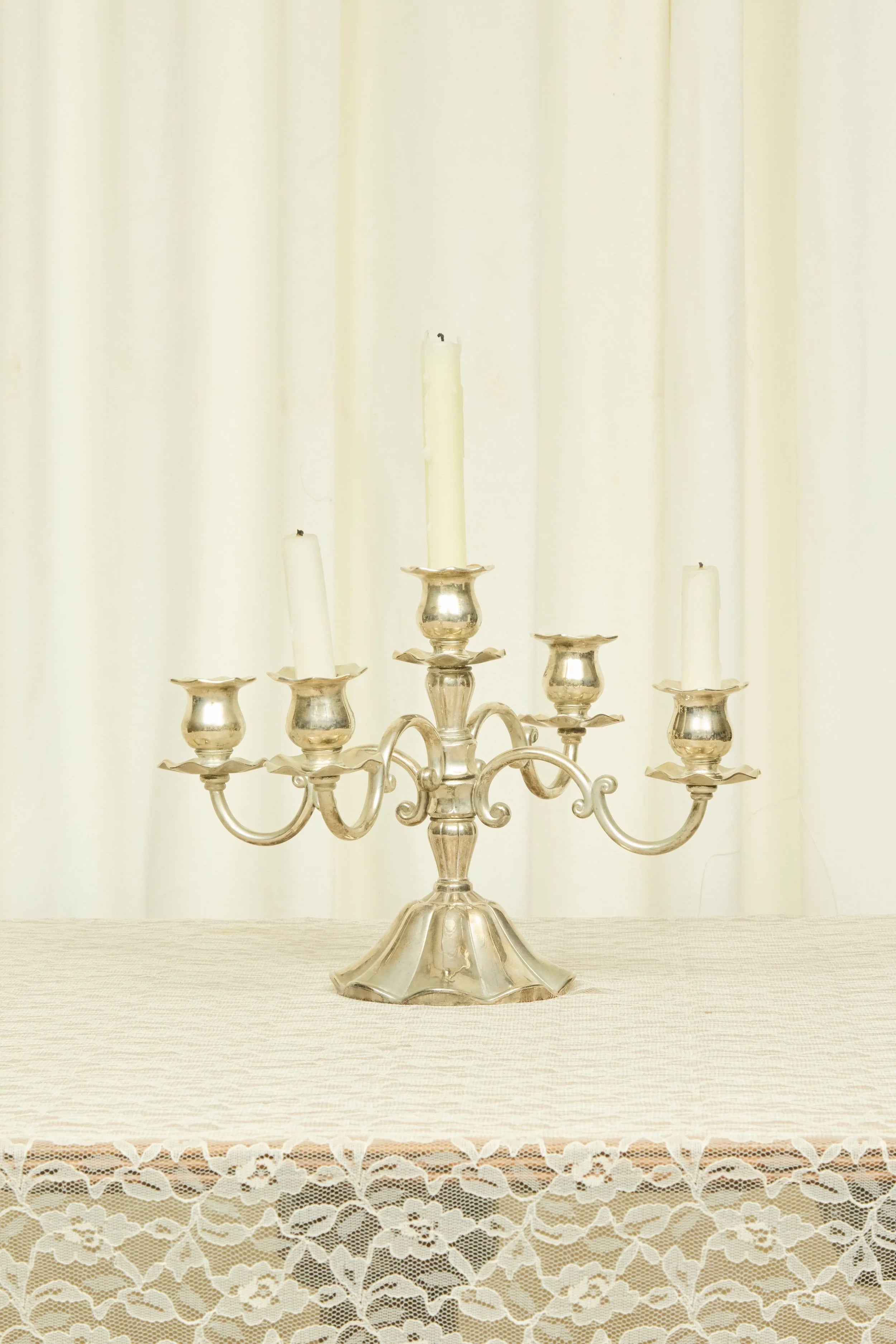 Vintage 5 Arm Silver Candelabra