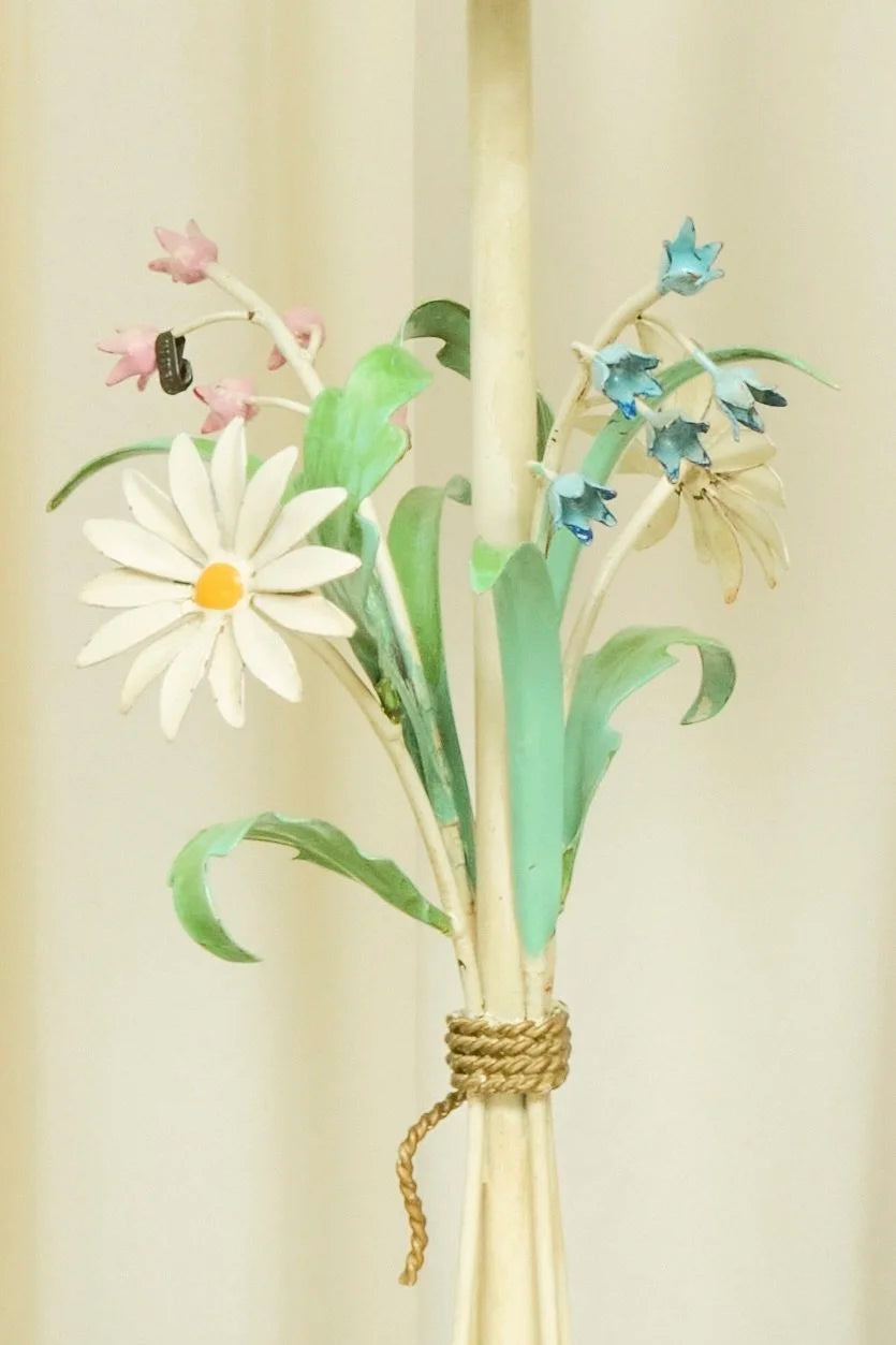 Vintage Metal Floral Lamp