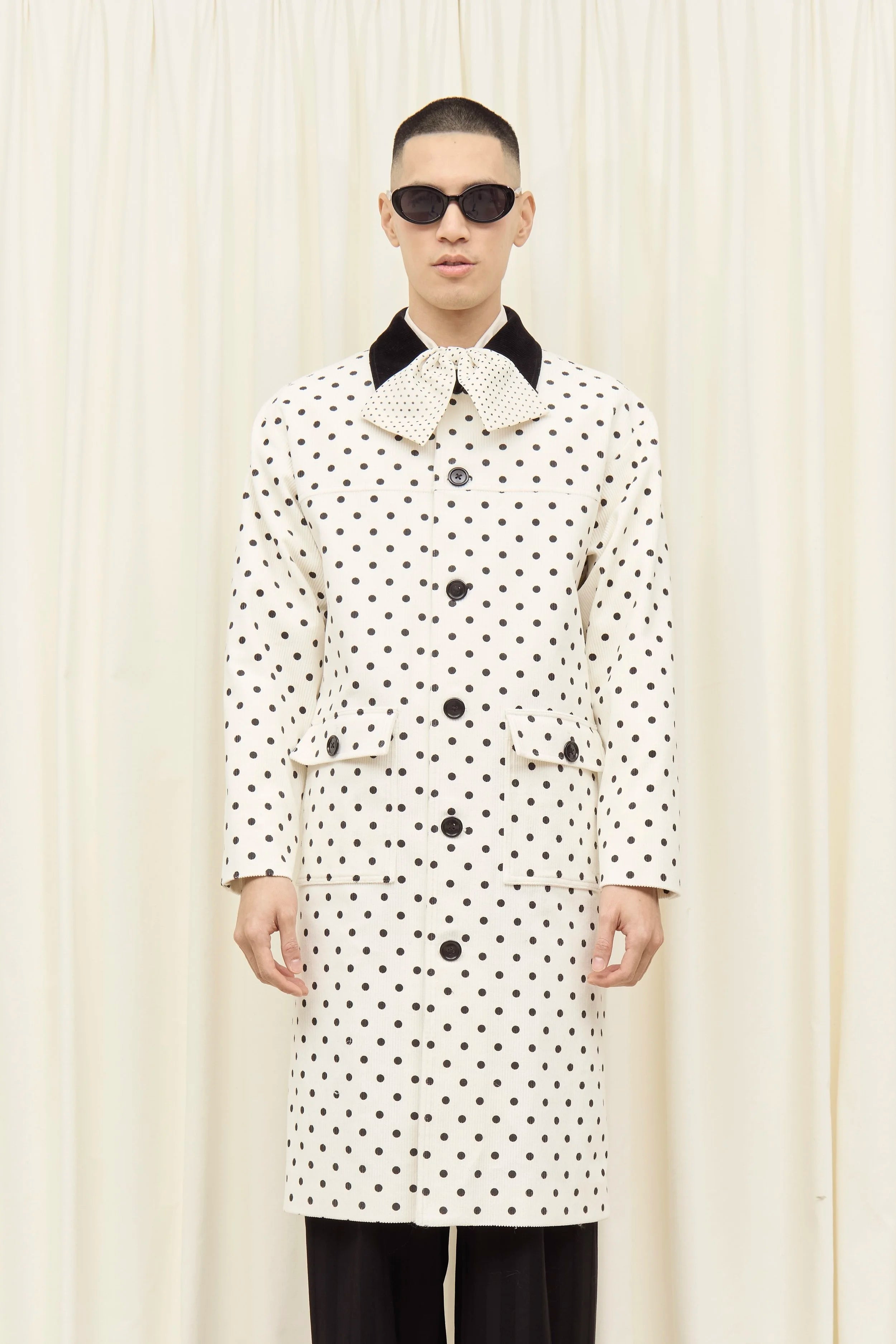 Porter Polkadot Corduroy Coat