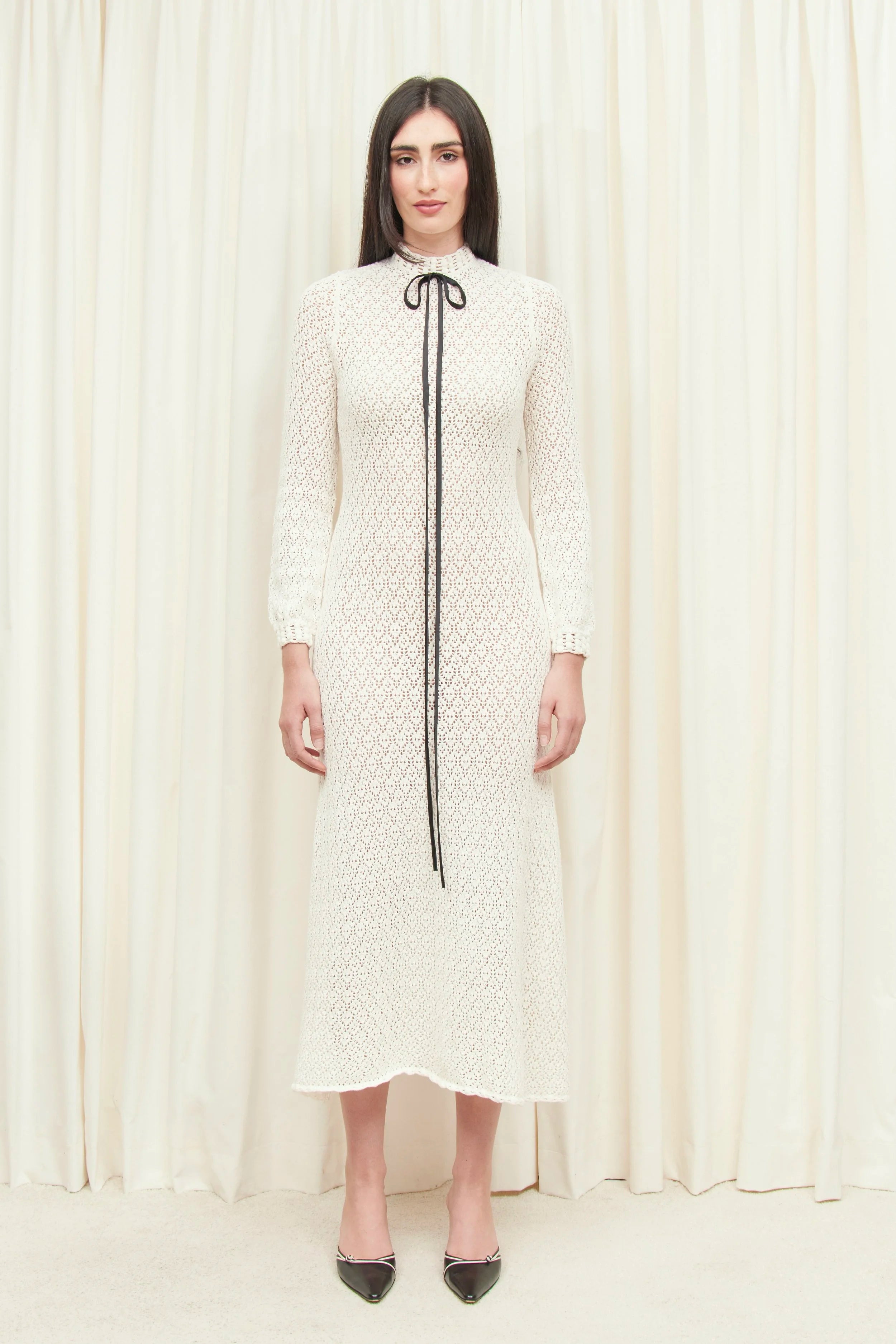 Patsy Pointelle Midi Dress