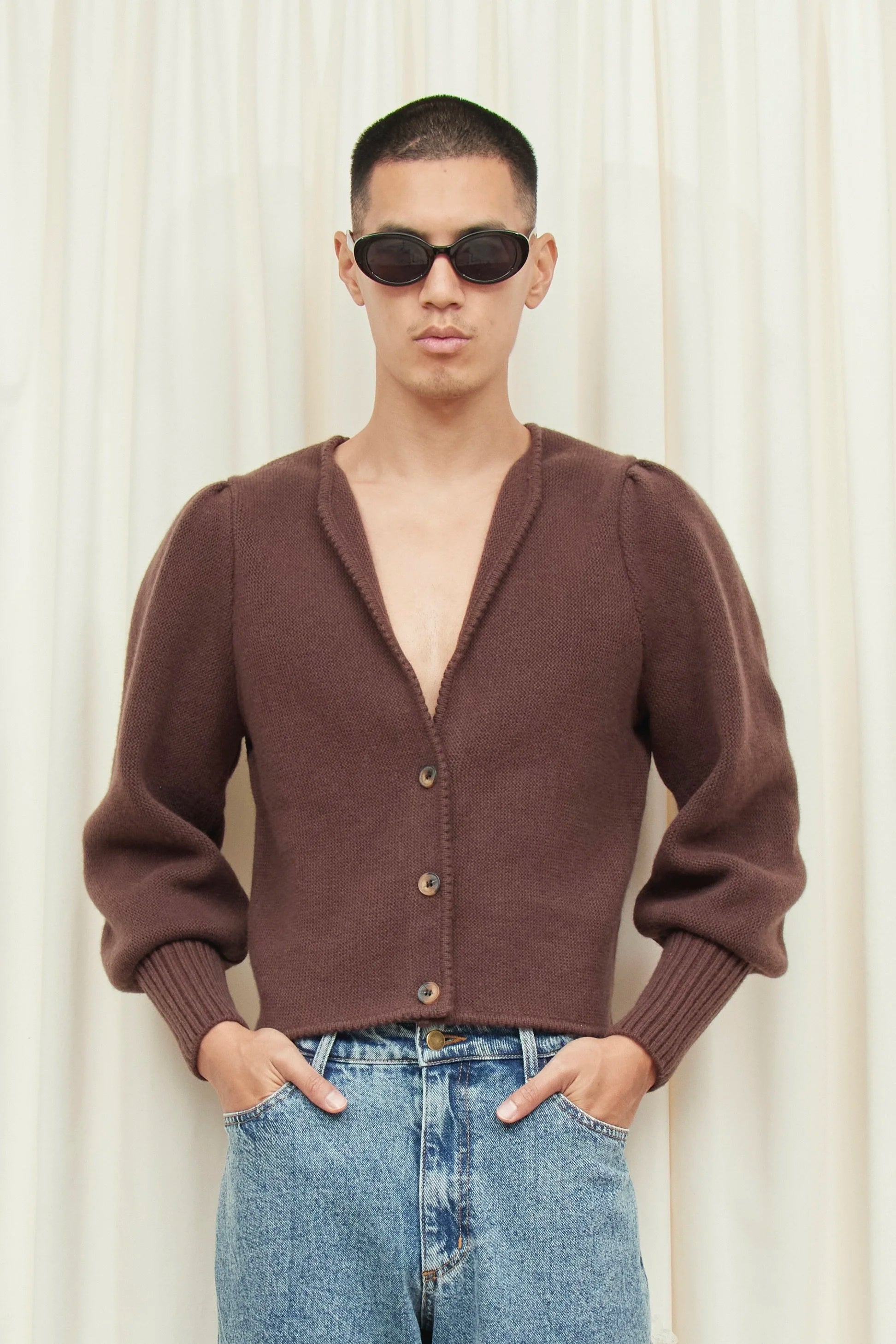 Juliet Puff Sleeve Cardigan Sweater