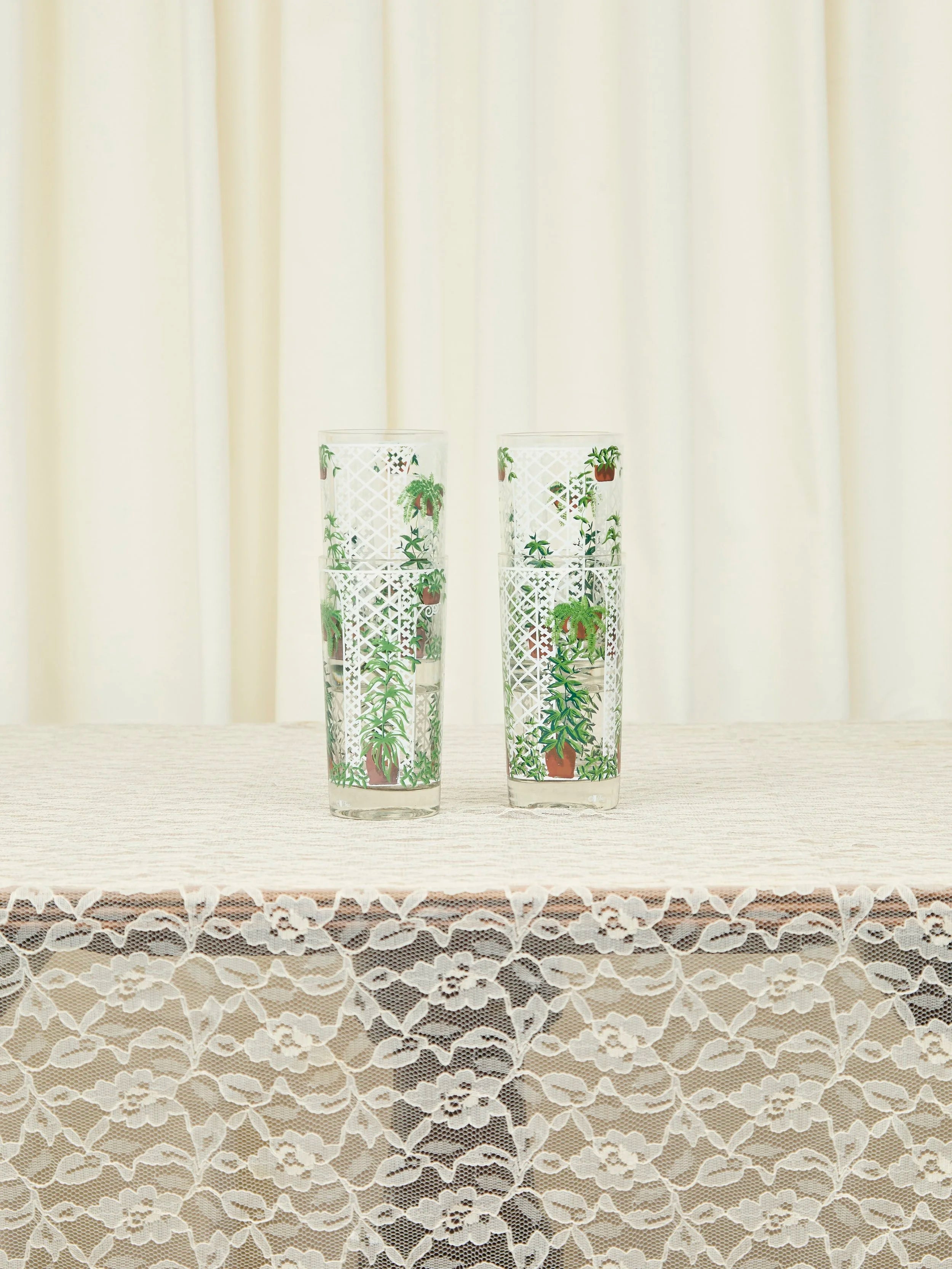 Vintage Garden Trellis Drinking Glasses