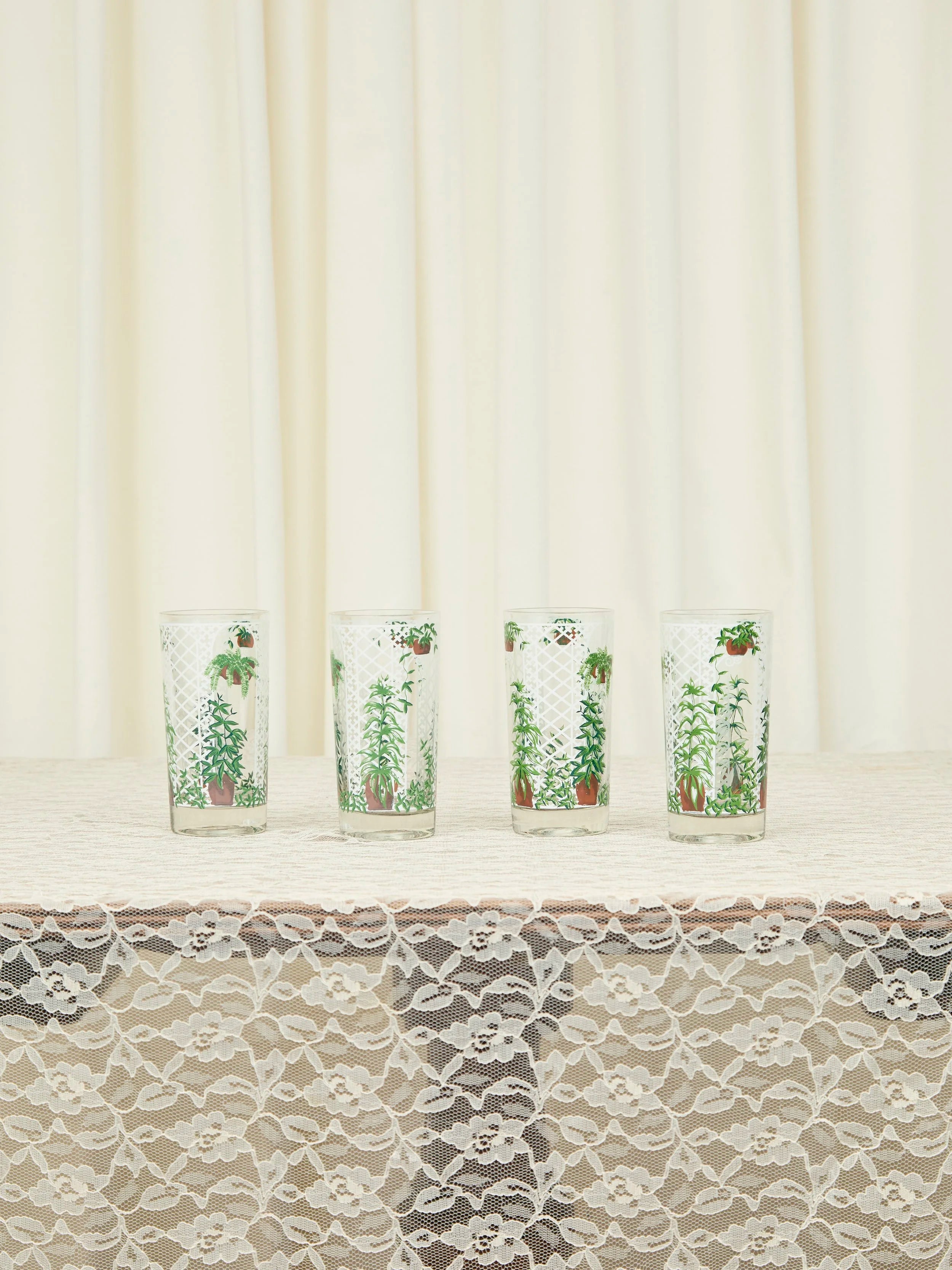 Vintage Garden Trellis Drinking Glasses