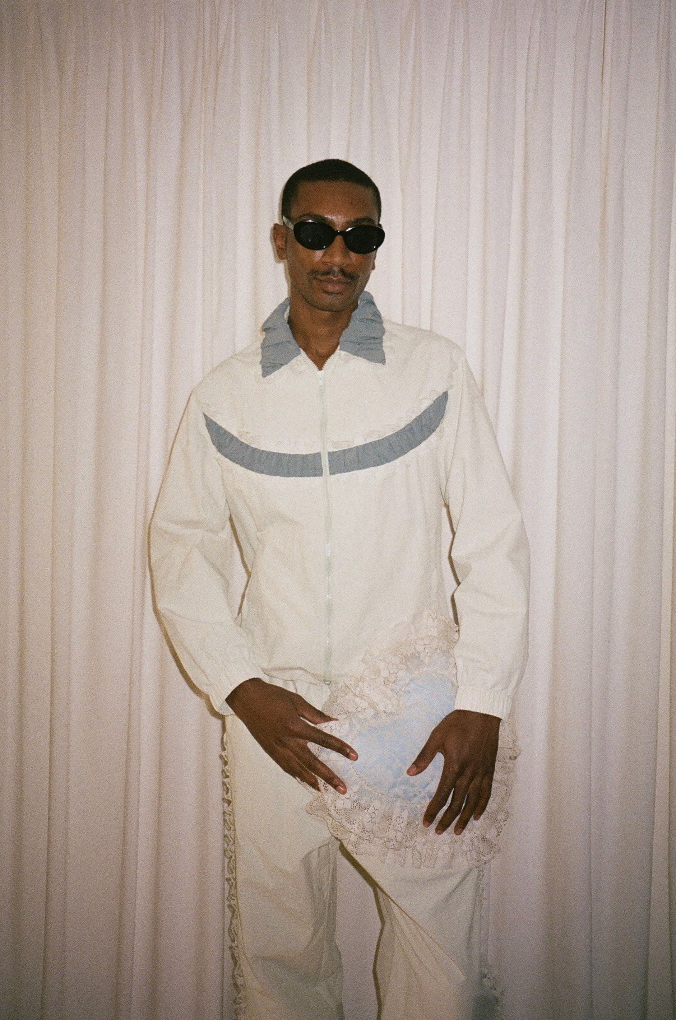 Wilbur Ruched Stripe Windbreaker Pant