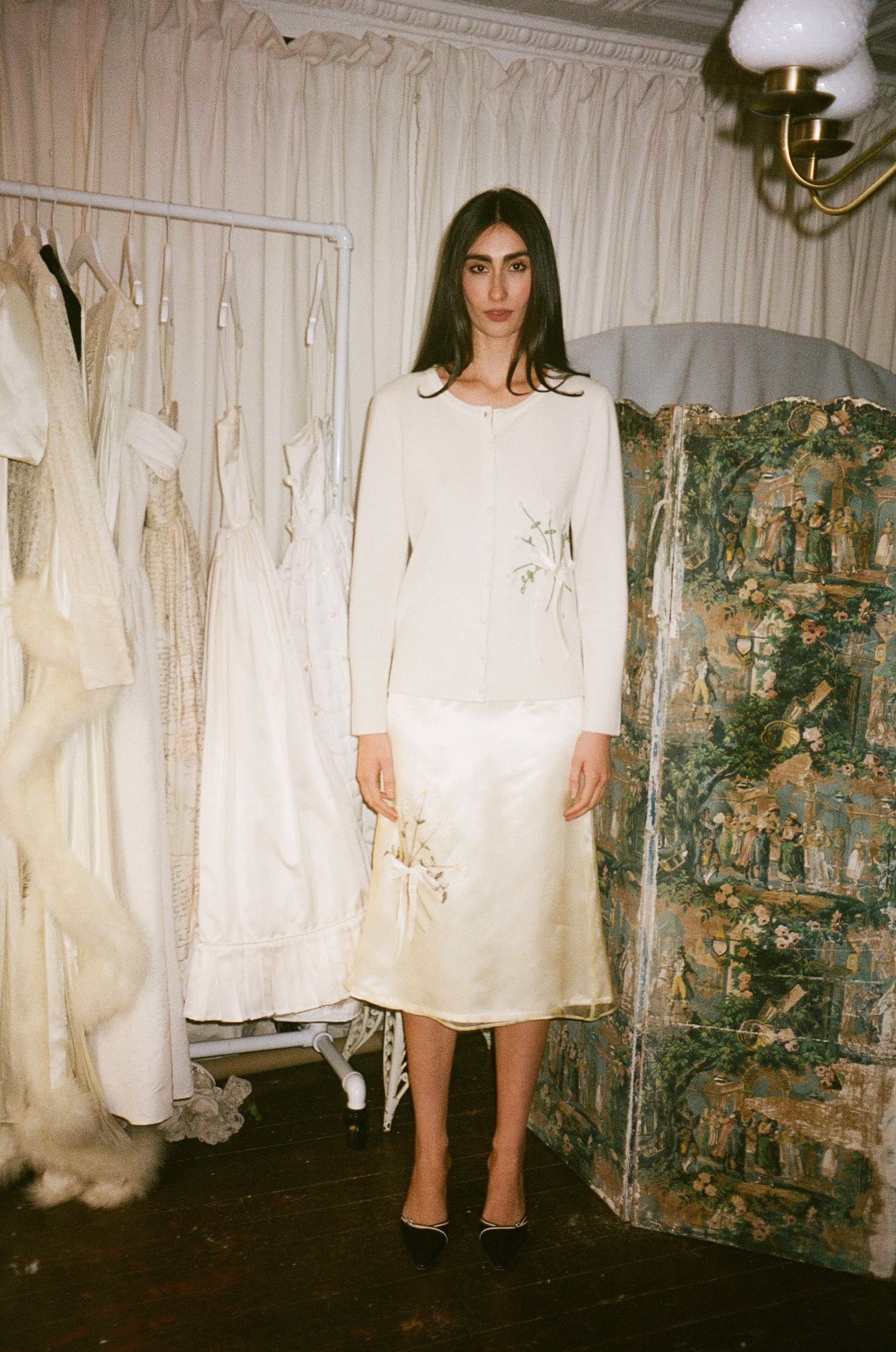 Gladys Daisy Embroidered Cardigan