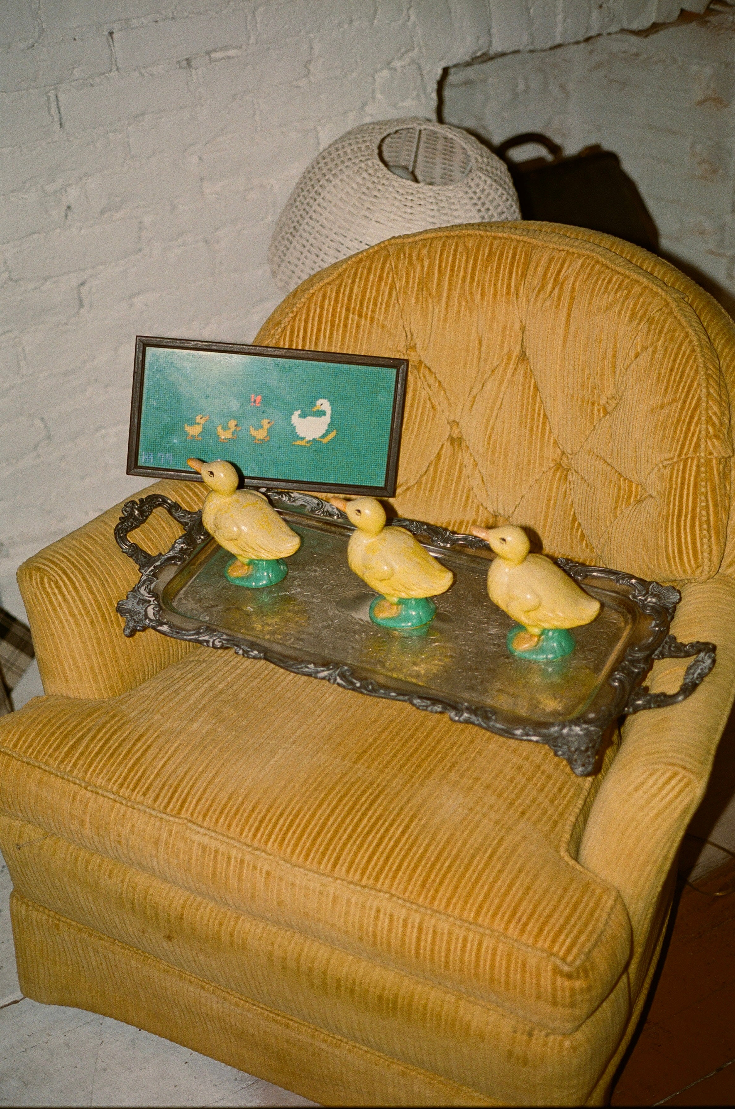 Vintage Ducks in a Row Needlepoint
