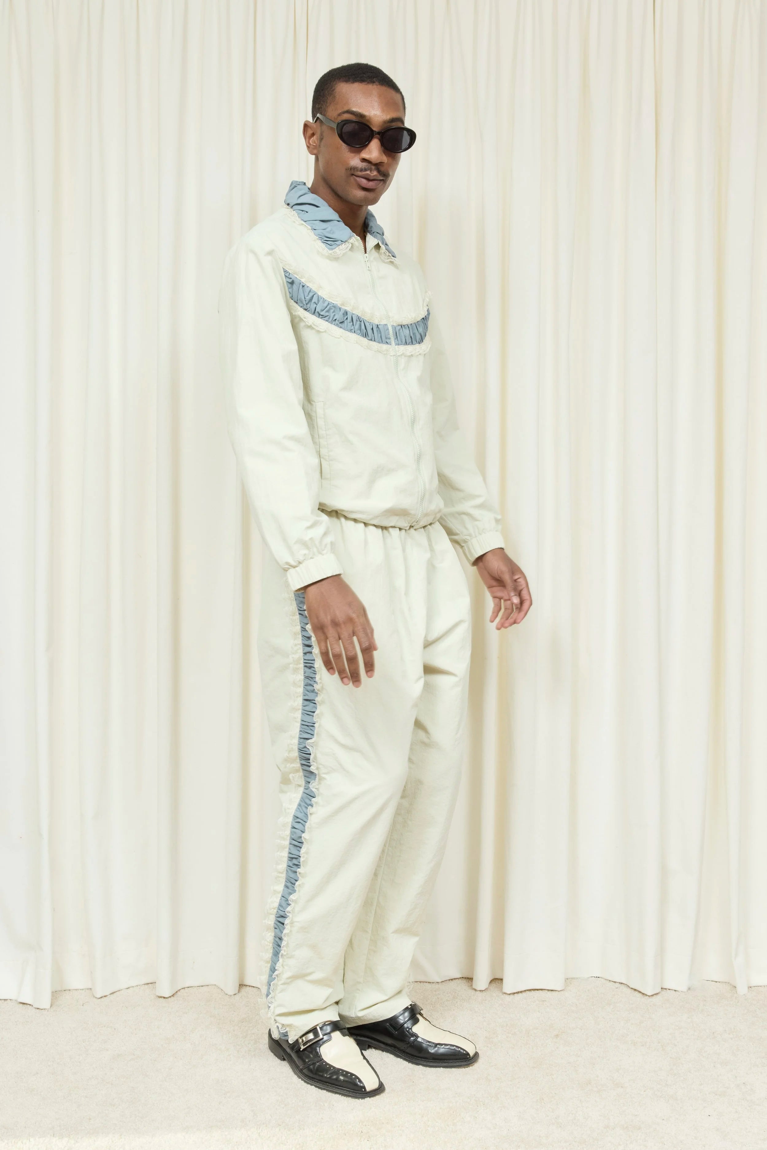 Wilbur Ruched Stripe Windbreaker Pant