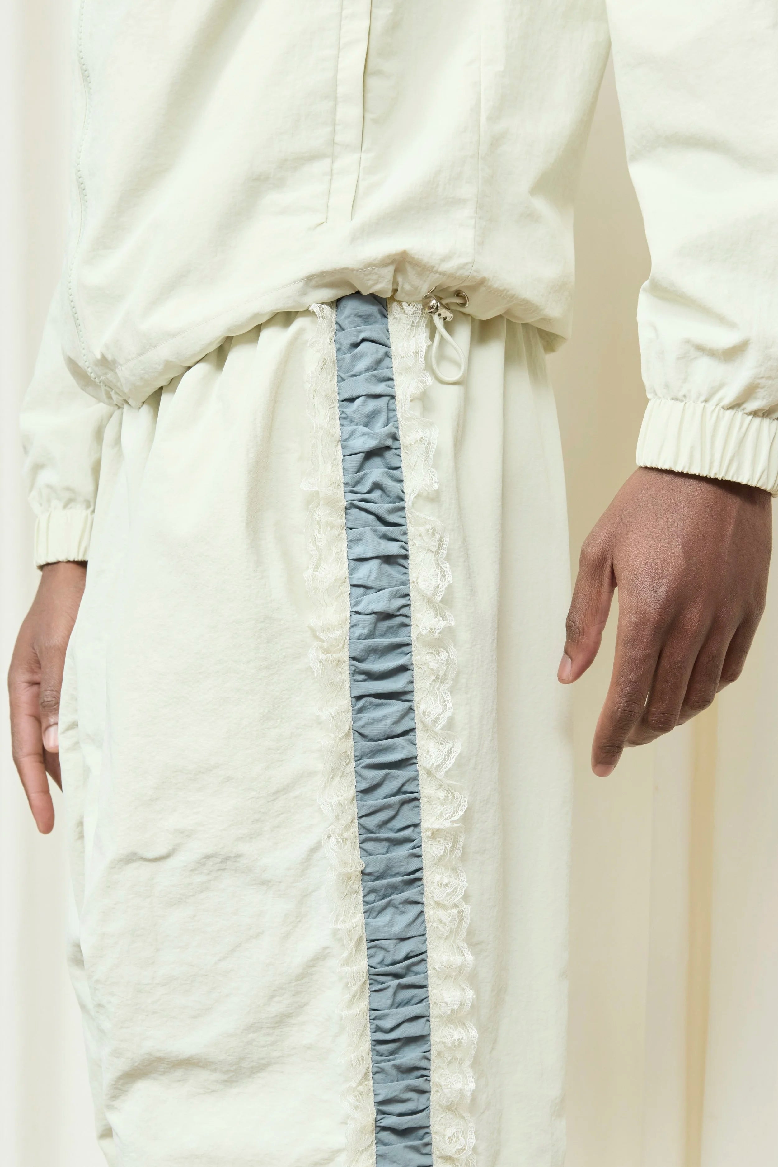 Wilbur Ruched Stripe Windbreaker Pant