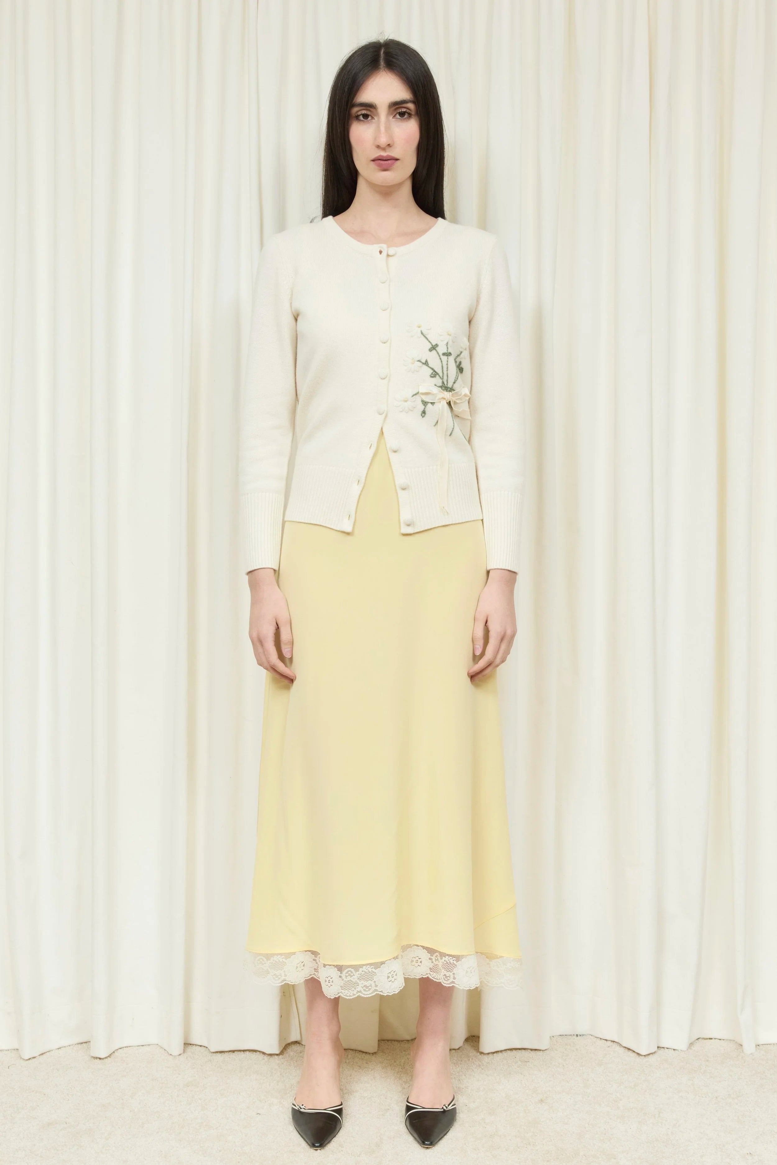 Gladys Daisy Embroidered Cardigan