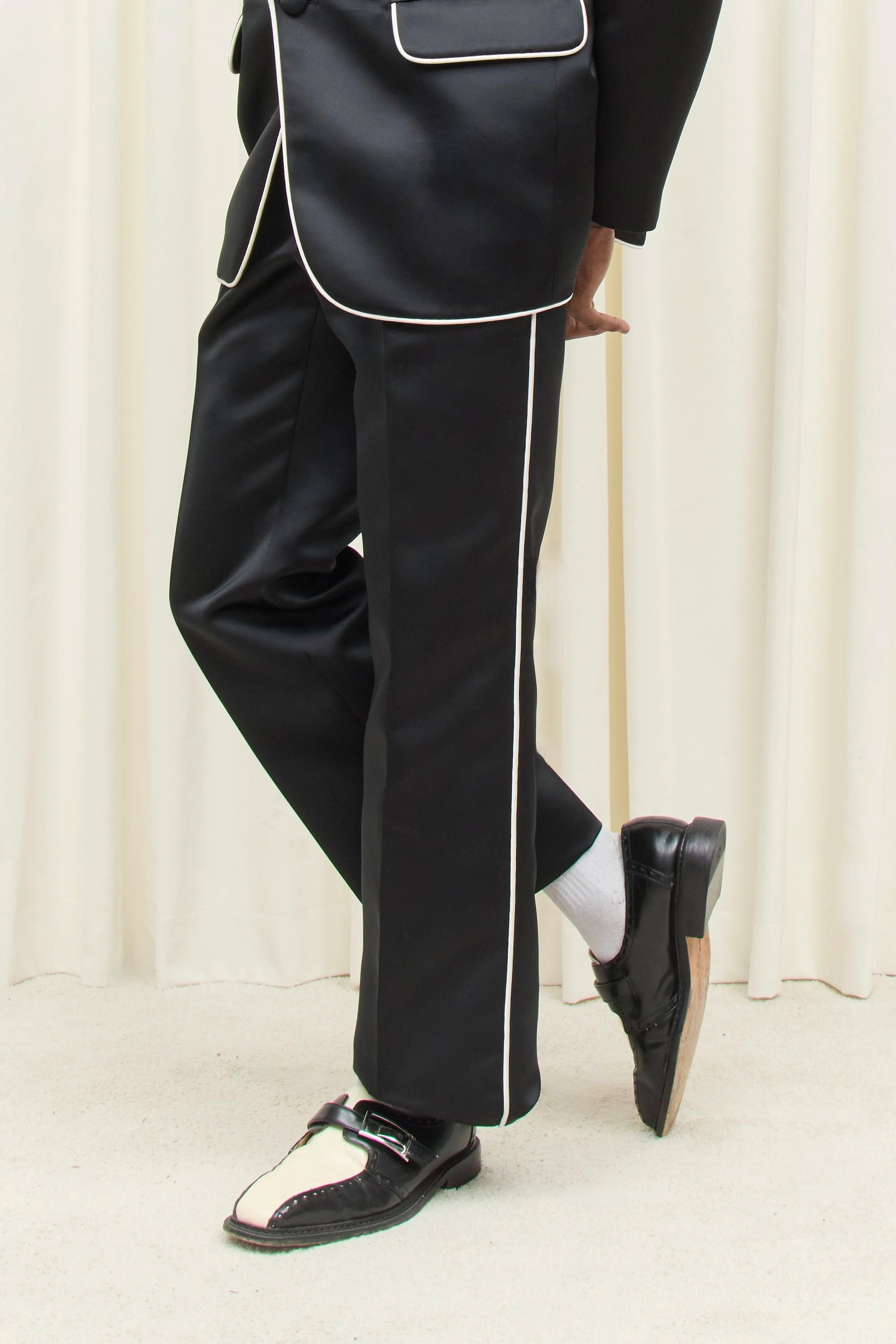 Willie Piped Satin Trouser