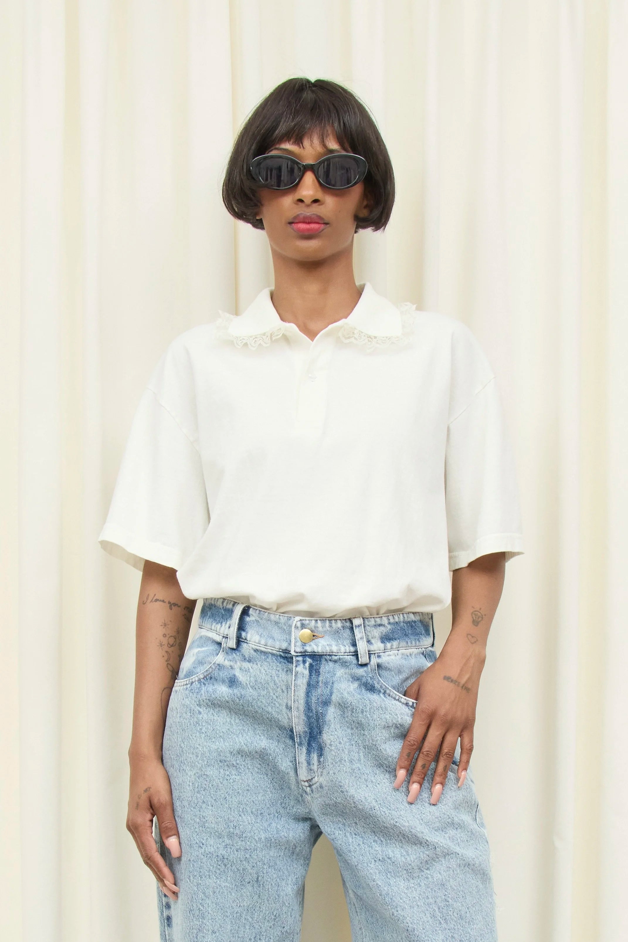 Cletus Lace Trim Short Sleeve Polo