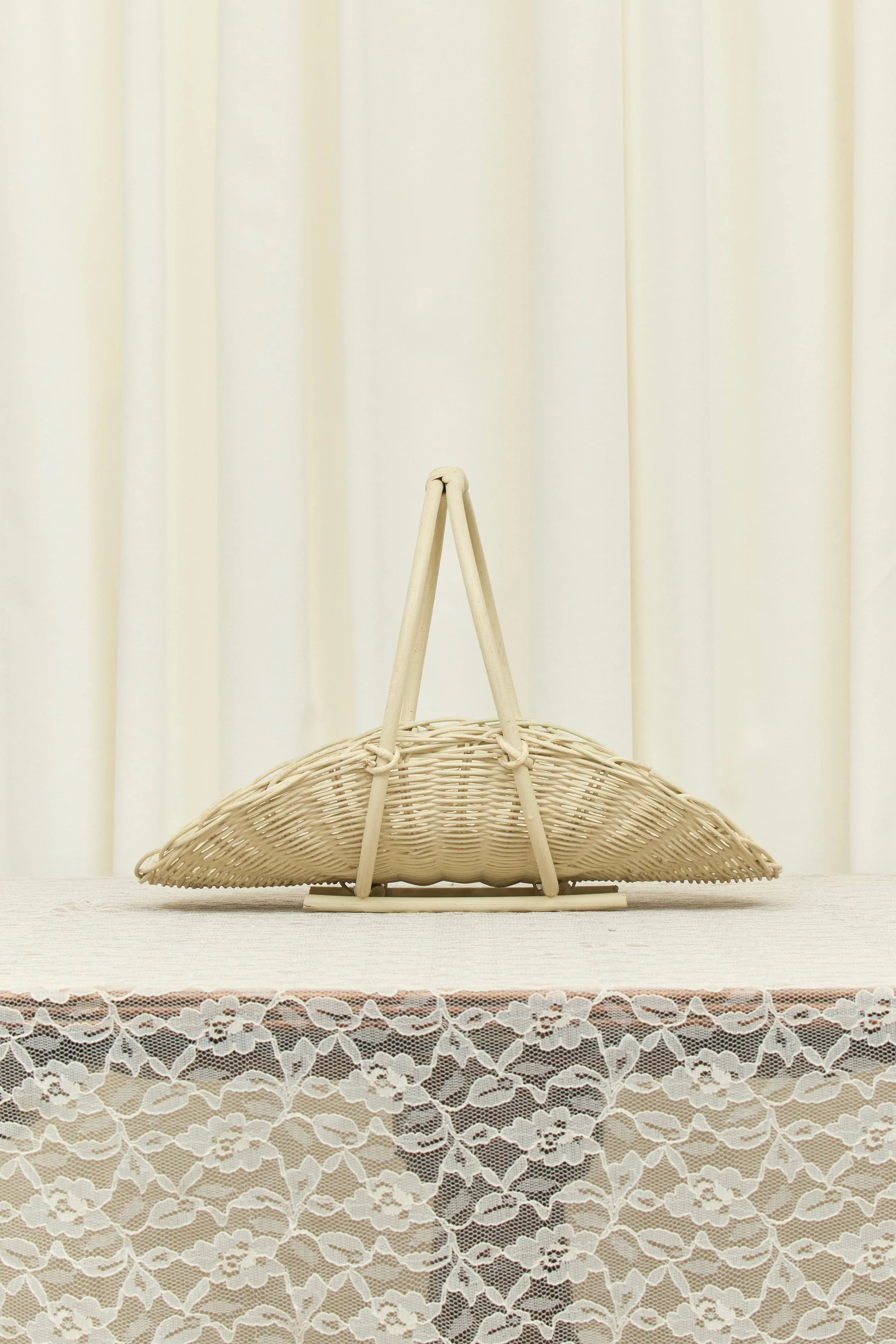Vintage Wicker Flower Collecting Basket