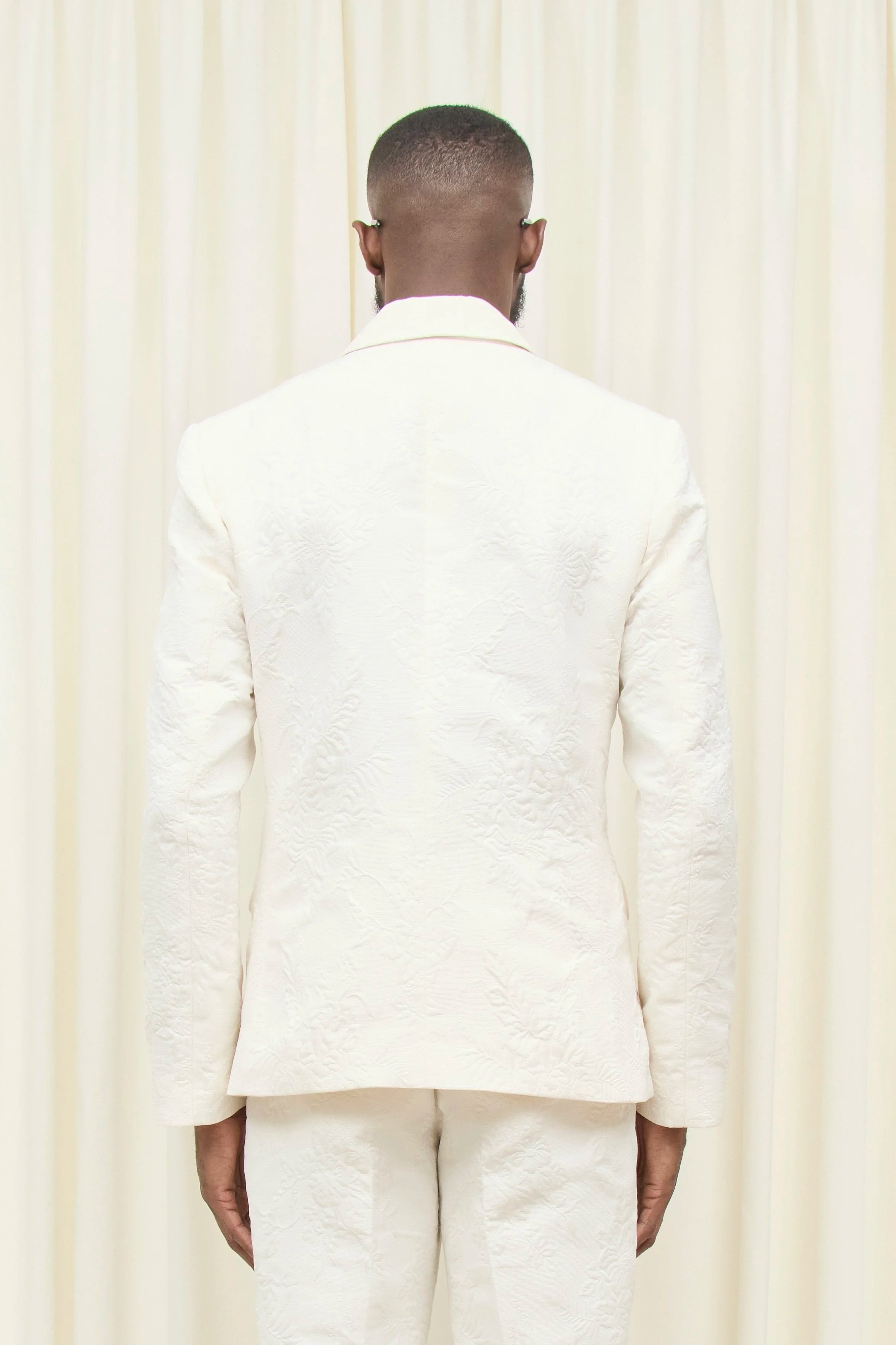 Walt Brocade Blazer with Rosettes