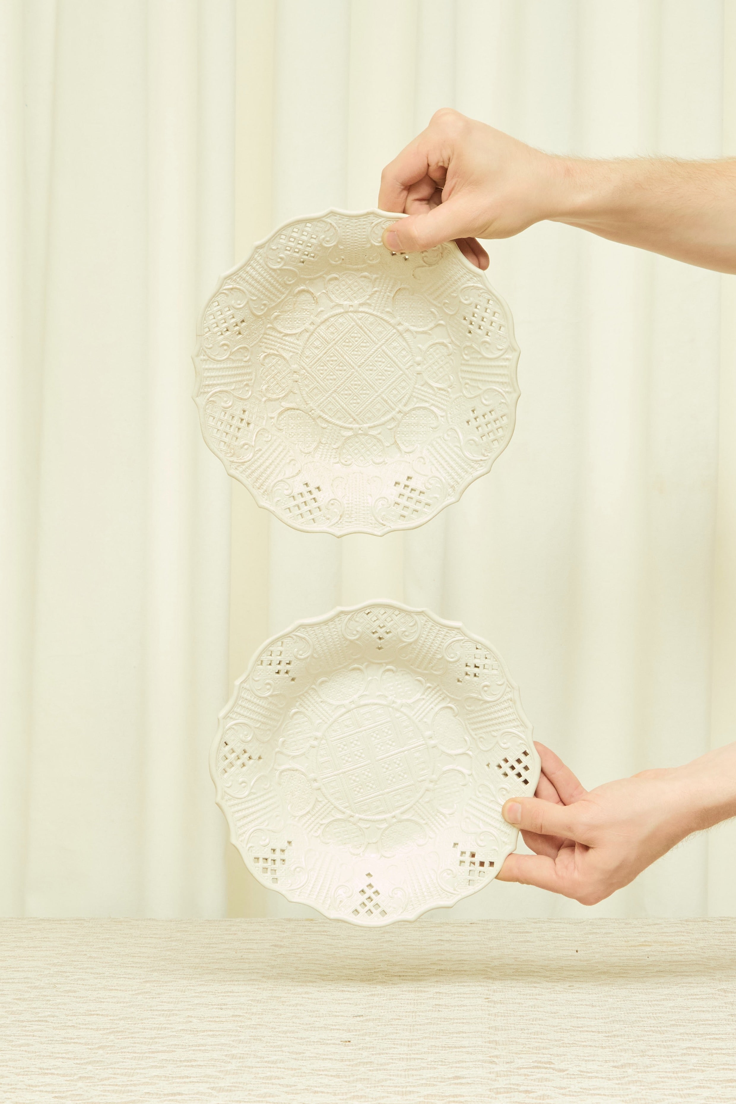 Antique Salt Glaze Plate Set/2 (1700's)