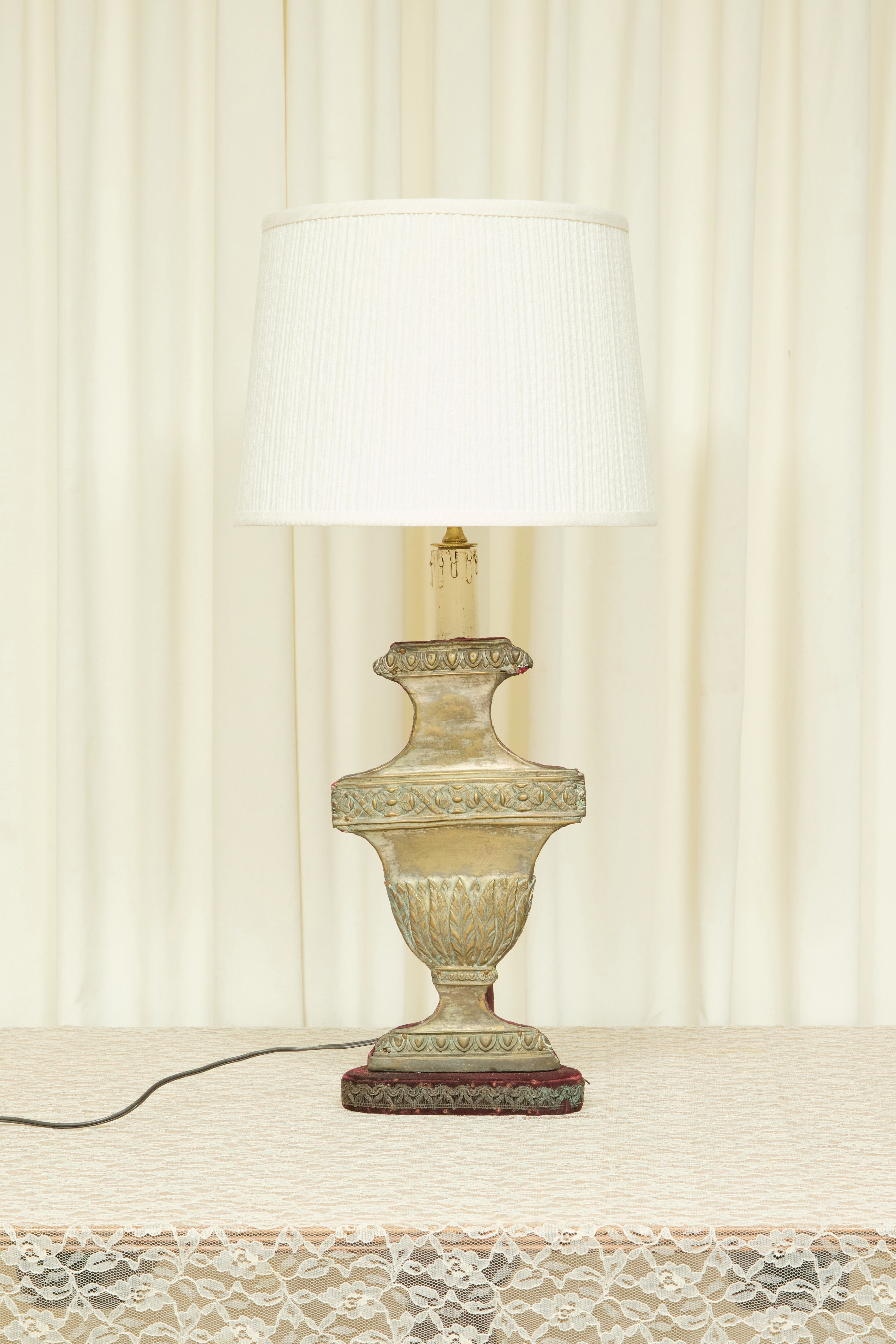 Antique Victorian Urn Lamp w/ Shade