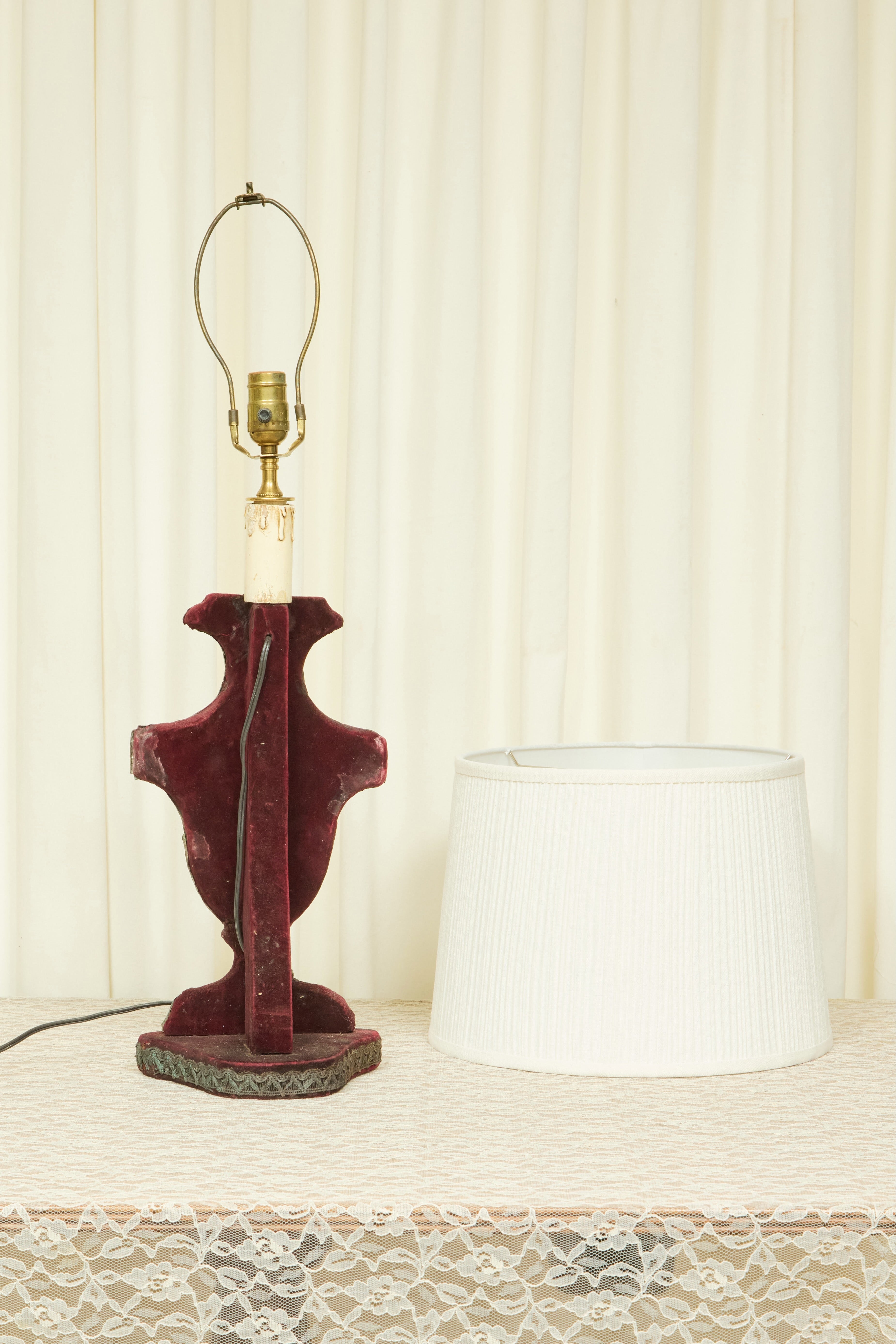 Antique Victorian Urn Lamp w/ Shade
