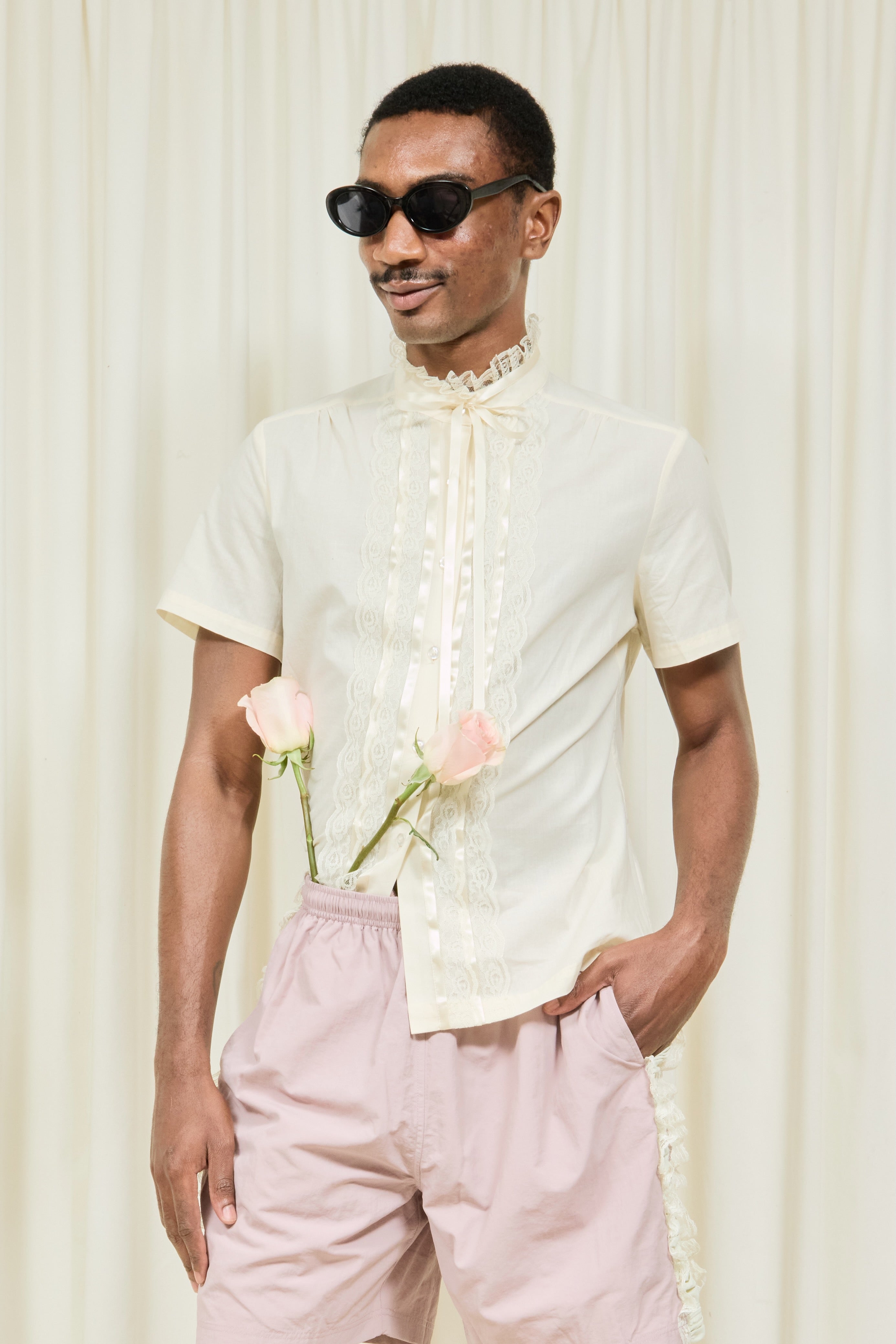 Corinna Lace Placket Shirt