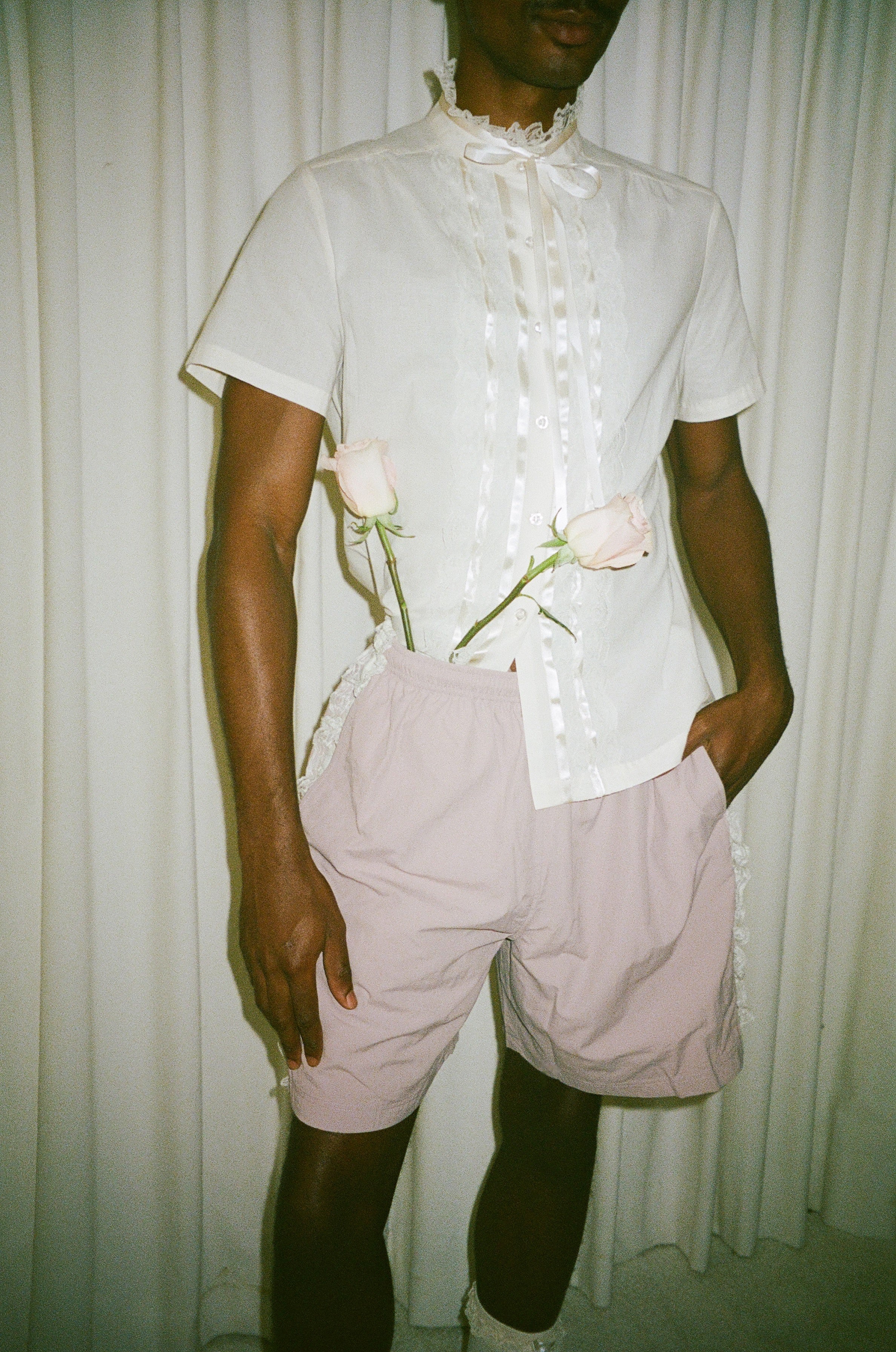 Corinna Lace Placket Shirt