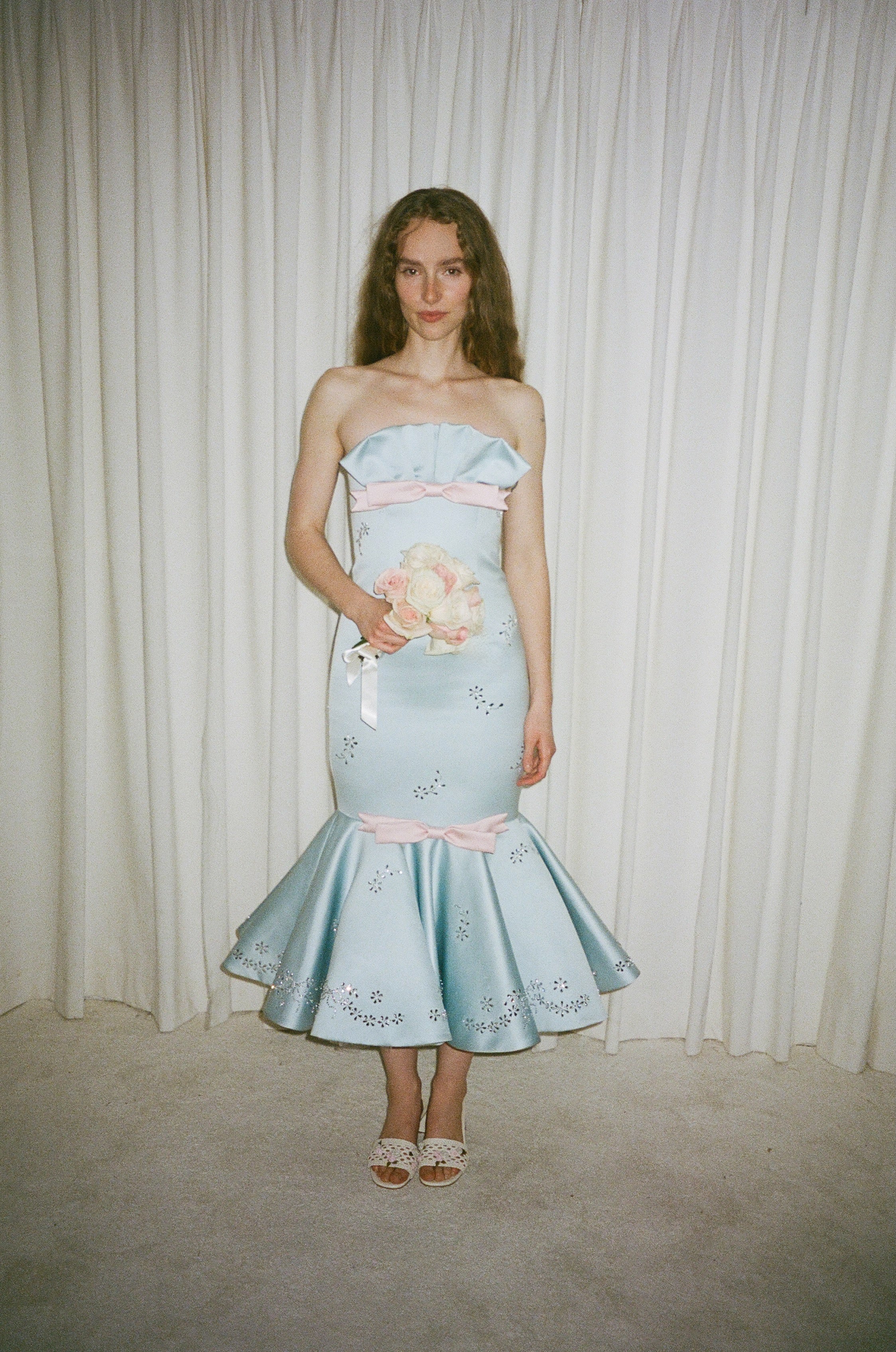 Flossy Lace Layer Mermaid Gown