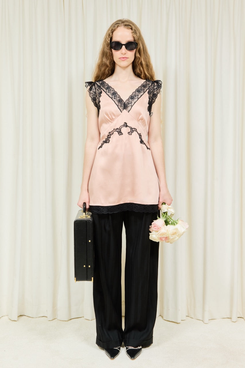 Irene Lace Trim Mini Dress