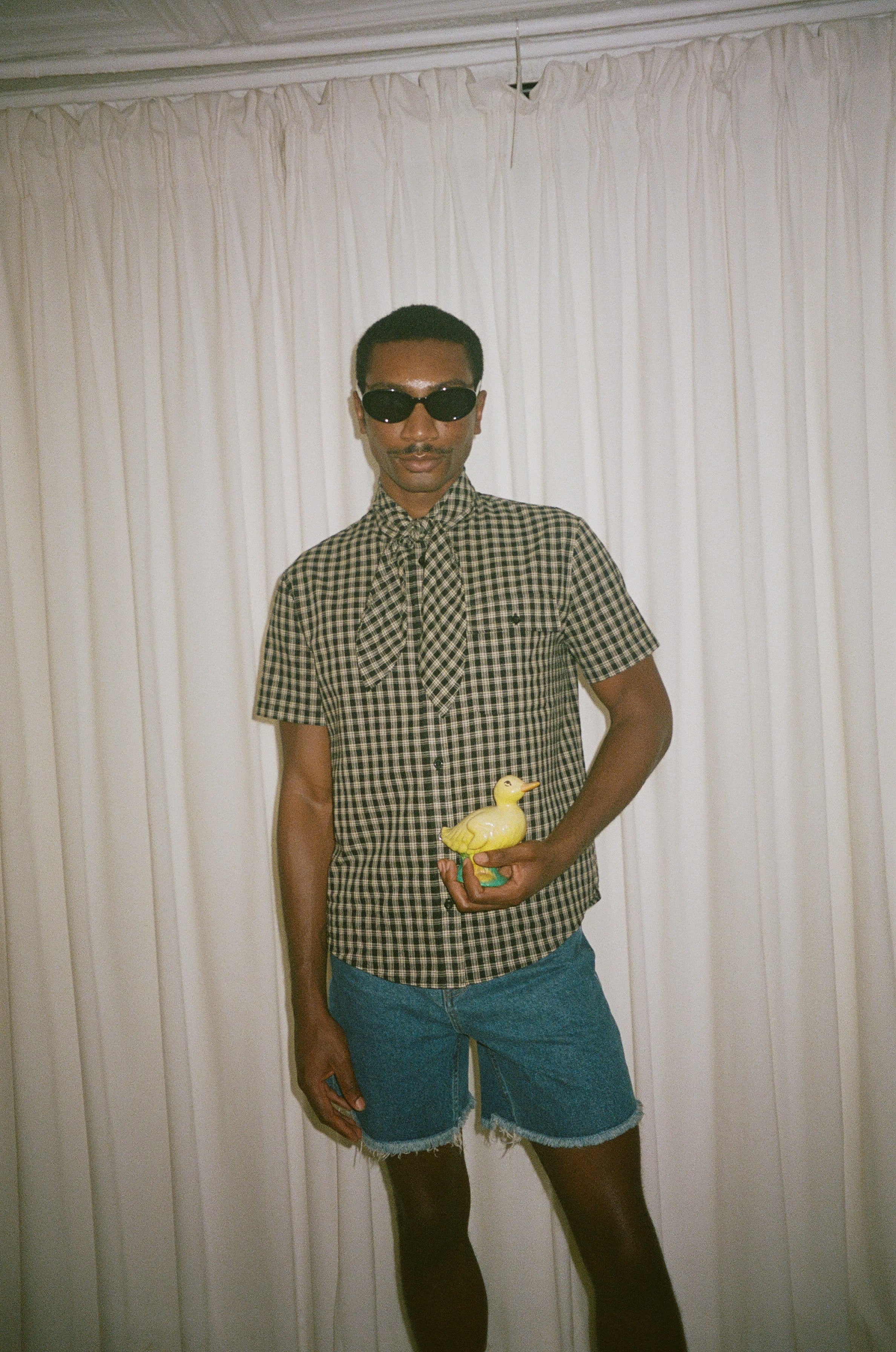 Luther Plaid Short Sleeve Tie Shirt