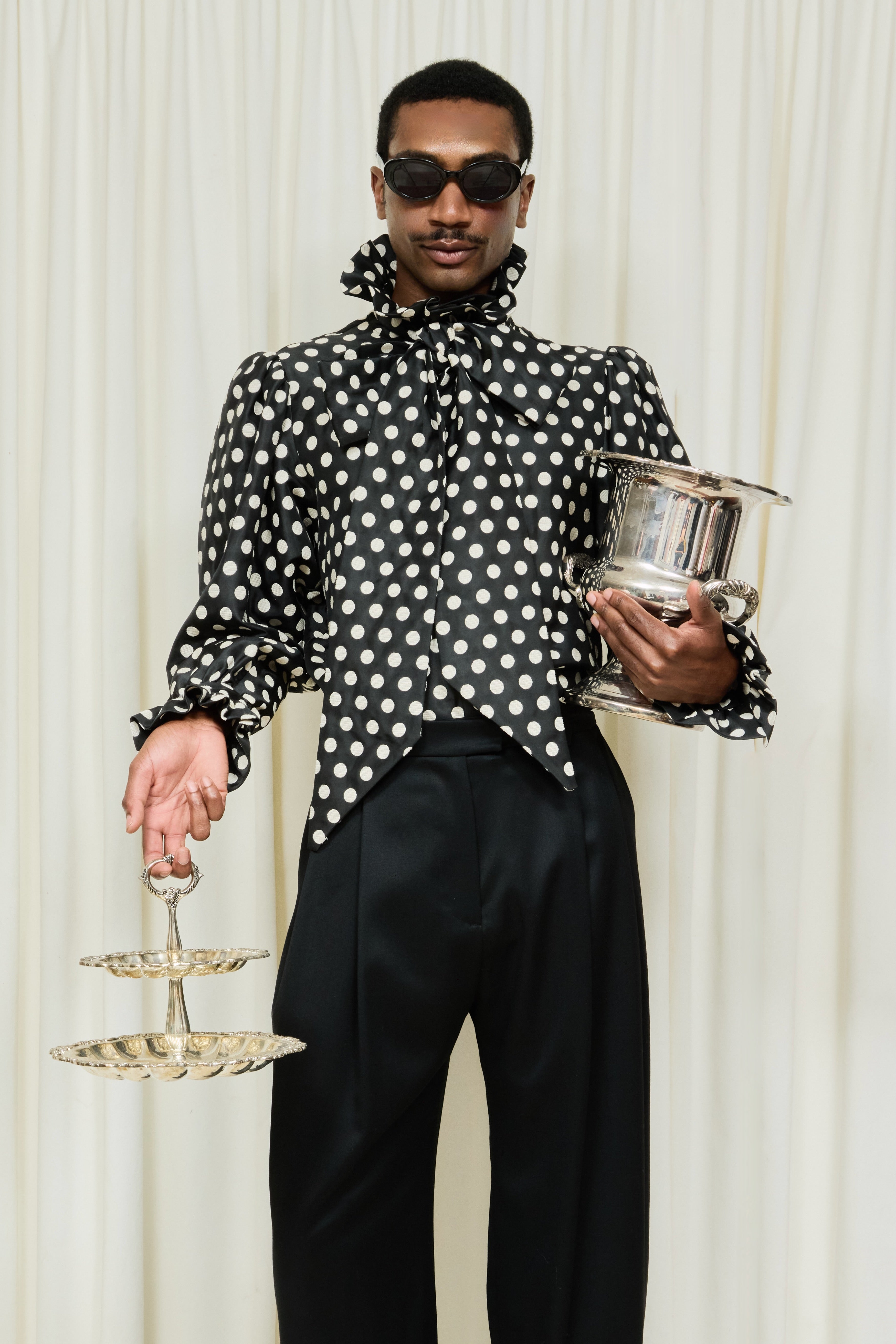 Simone Oversized Pussybow Blouse