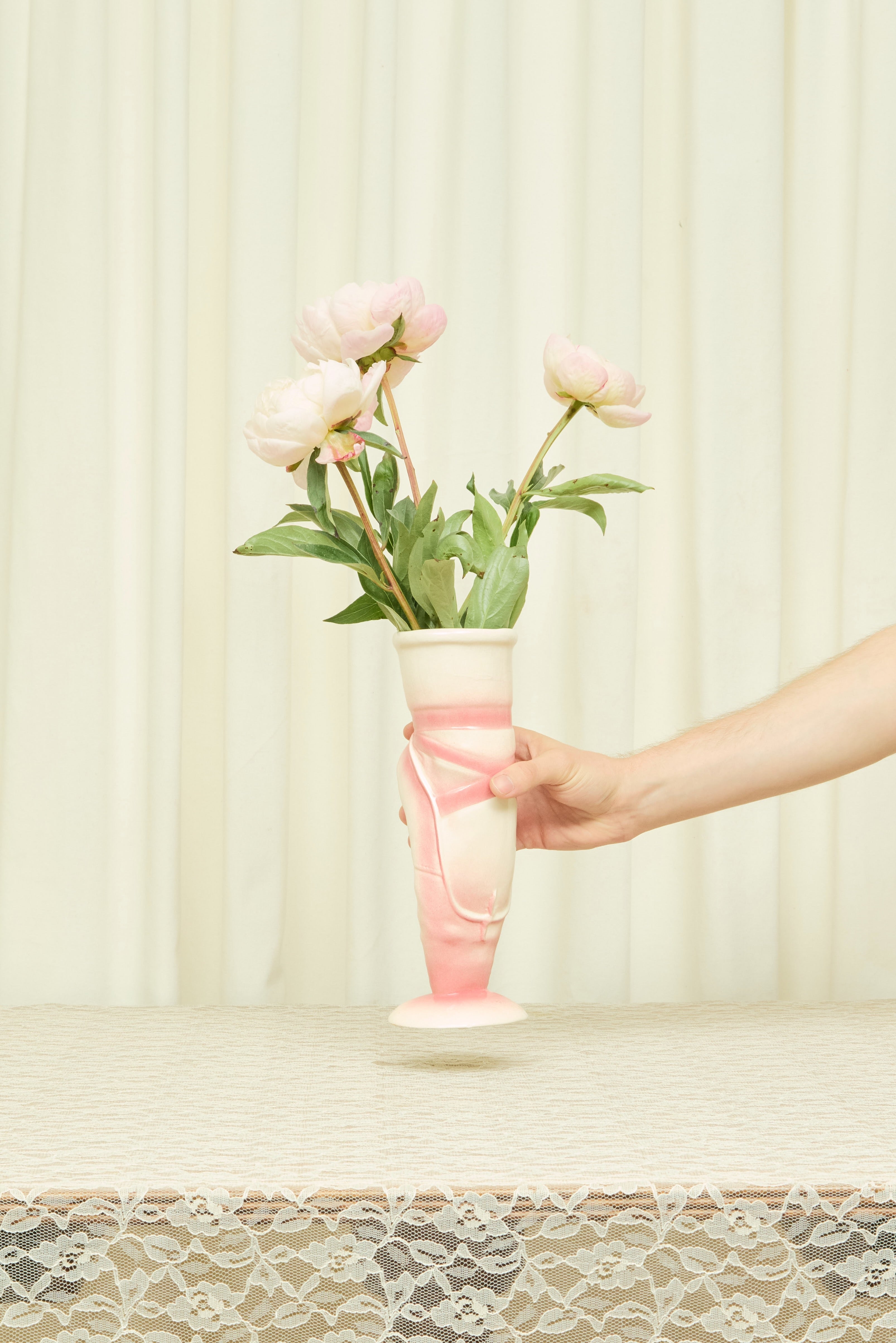 Vintage Ballerina Shoe Vase