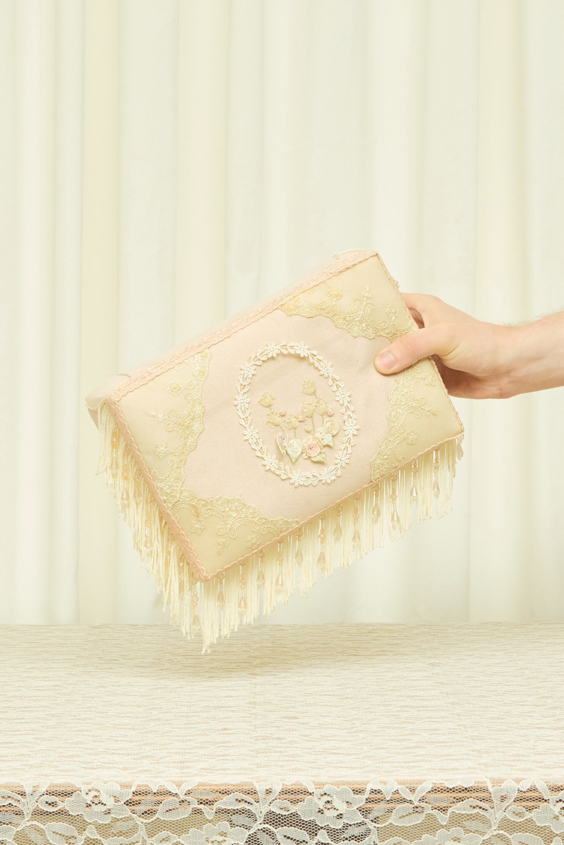 Vintage Beaded Fringe Jewelry Box