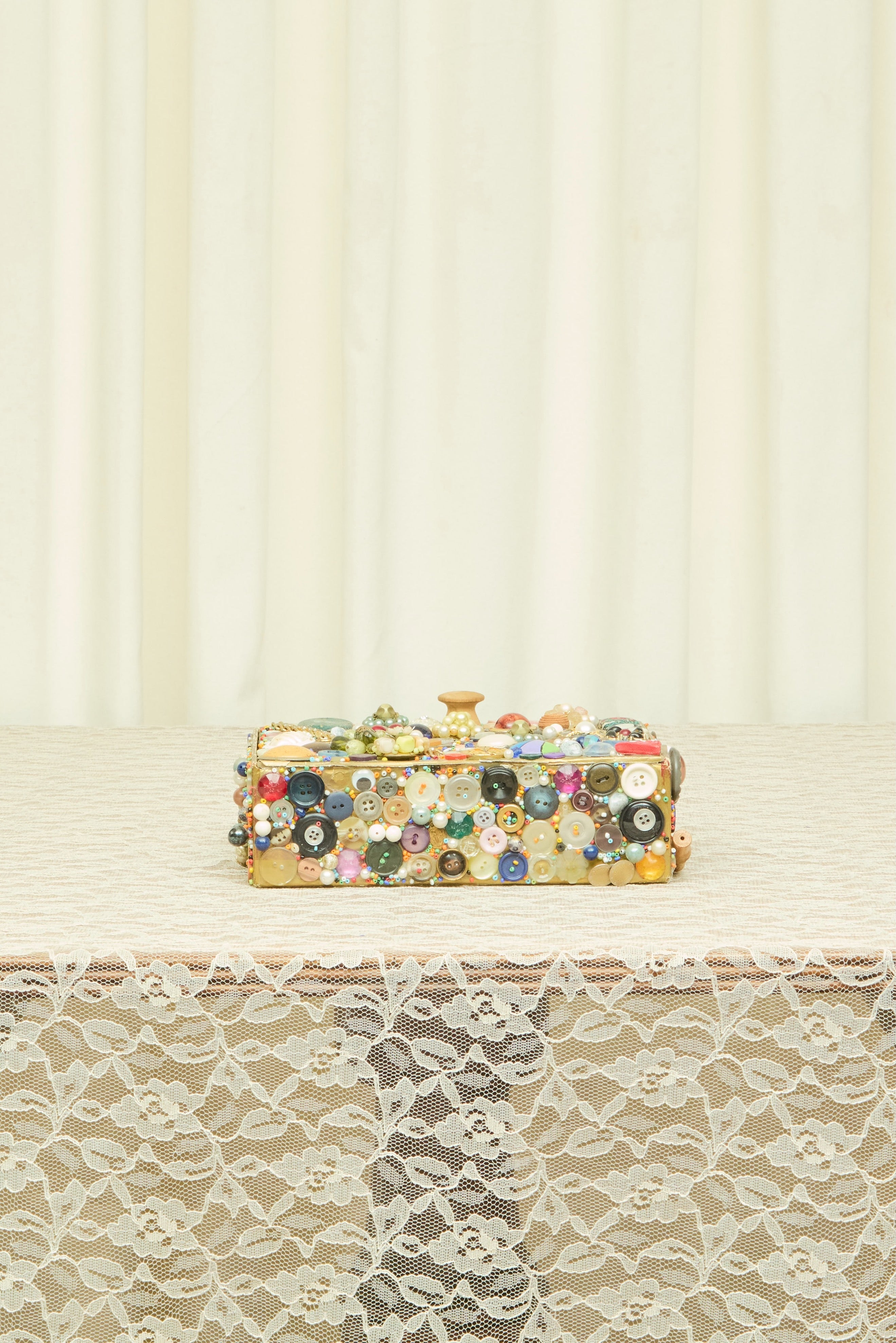 Vintage Button Encrusted Box