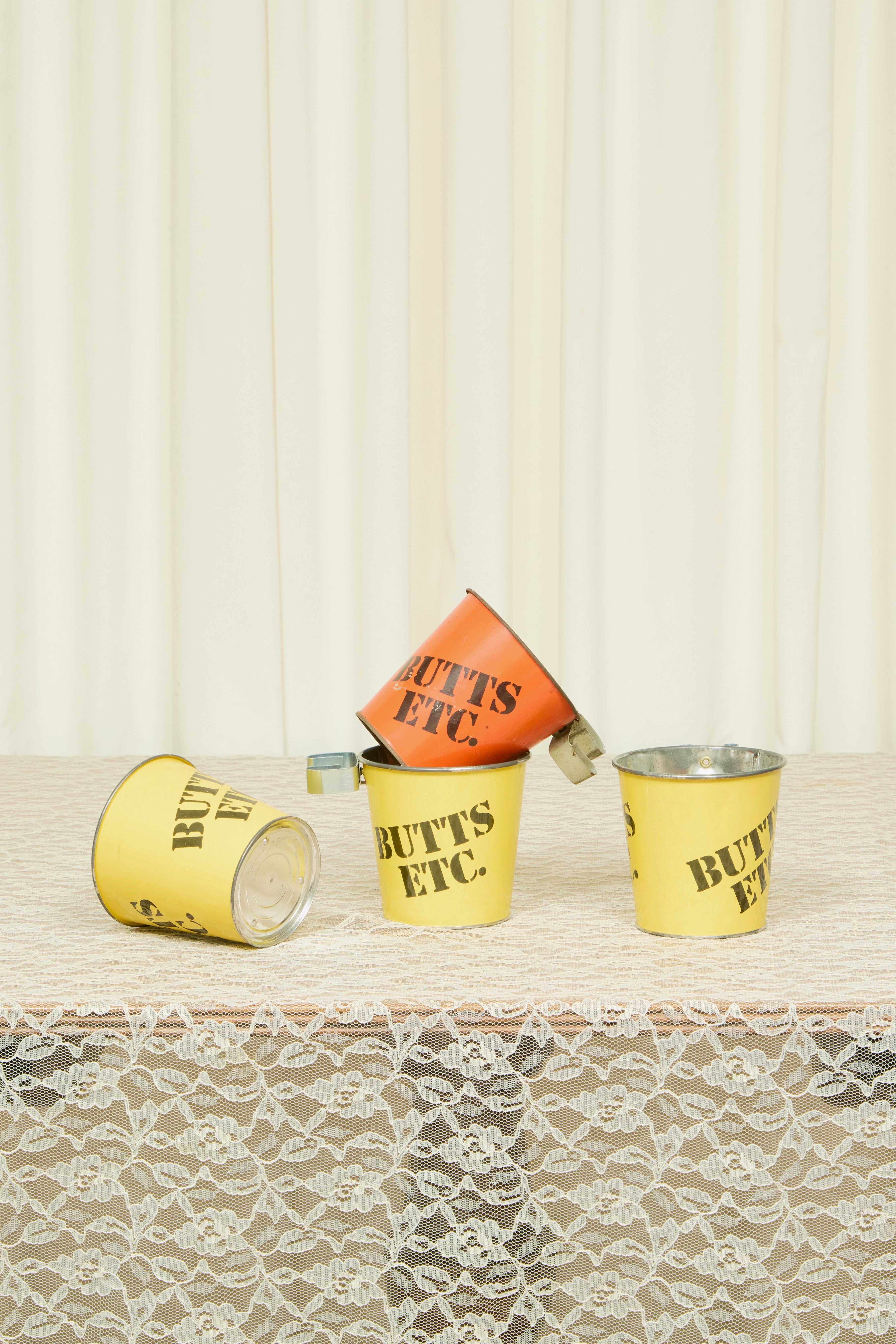 Vintage "Butts" Ashtray Bucket